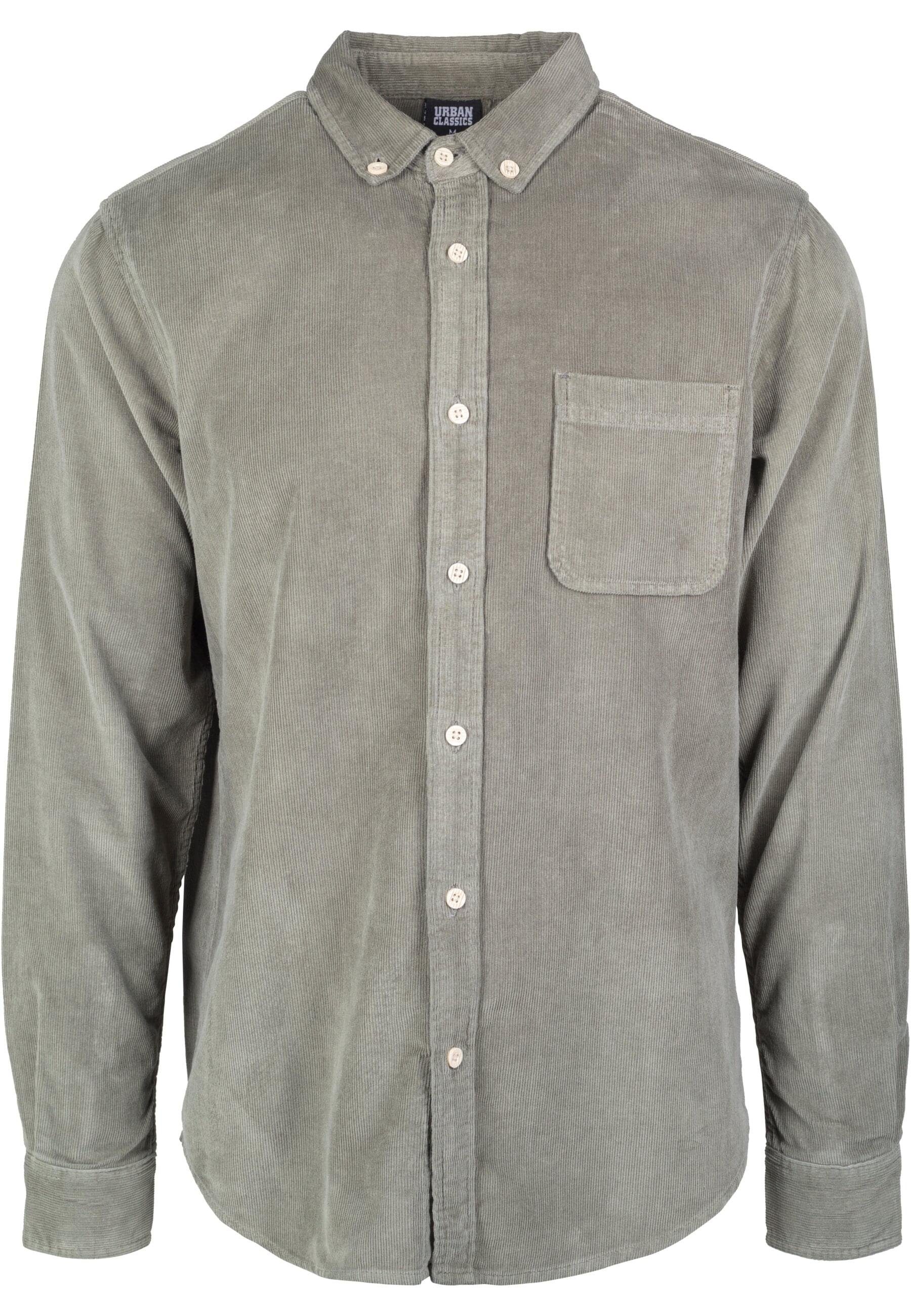 URBAN CLASSICS Langarmhemd Urban Classics Herren Corduroy Shirt (1-tlg)