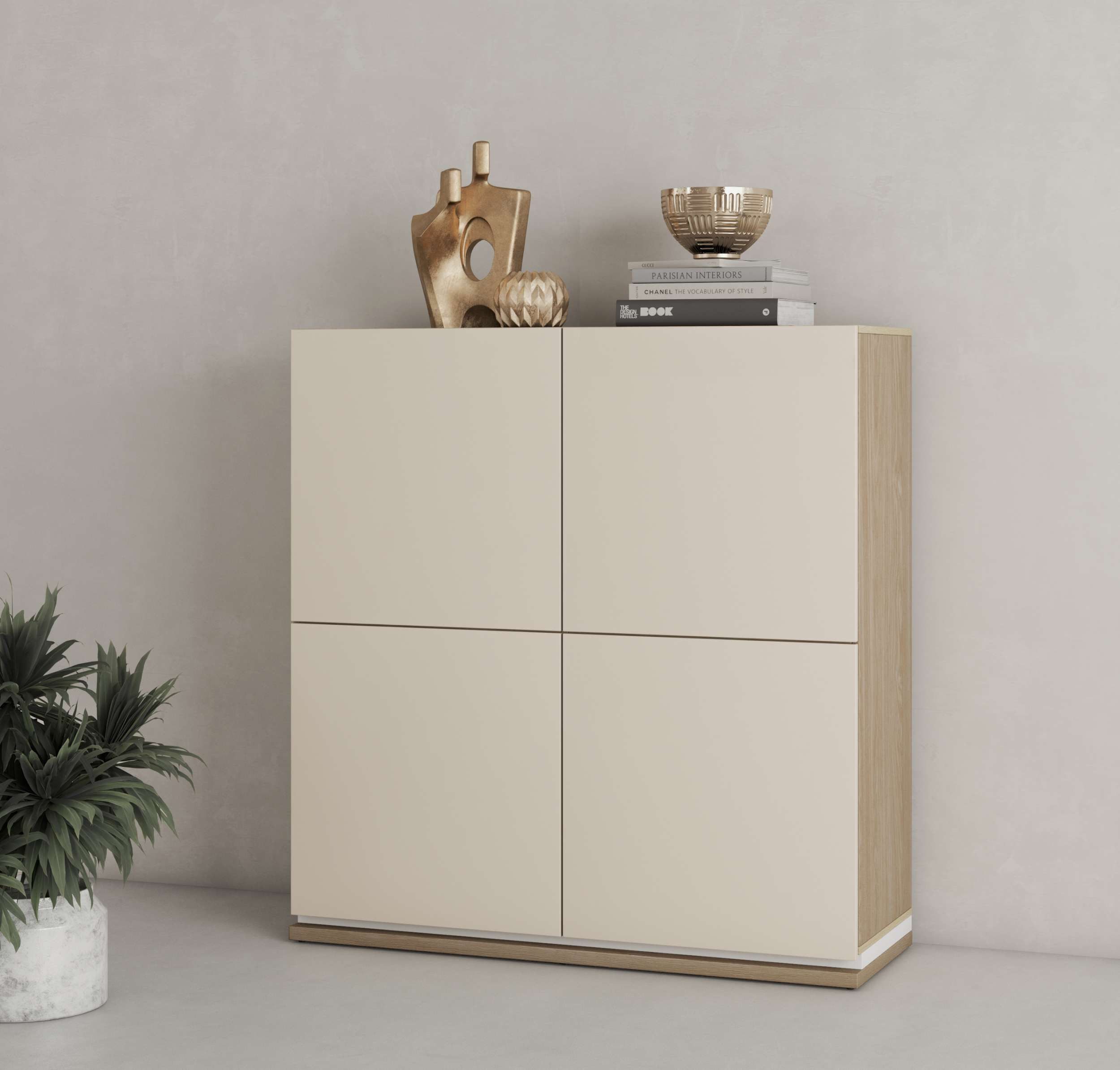 99rooms Highboard Korde (Sideboard, Highboard), mit 4 Türen, 8 Fächer, 6 Ei günstig online kaufen