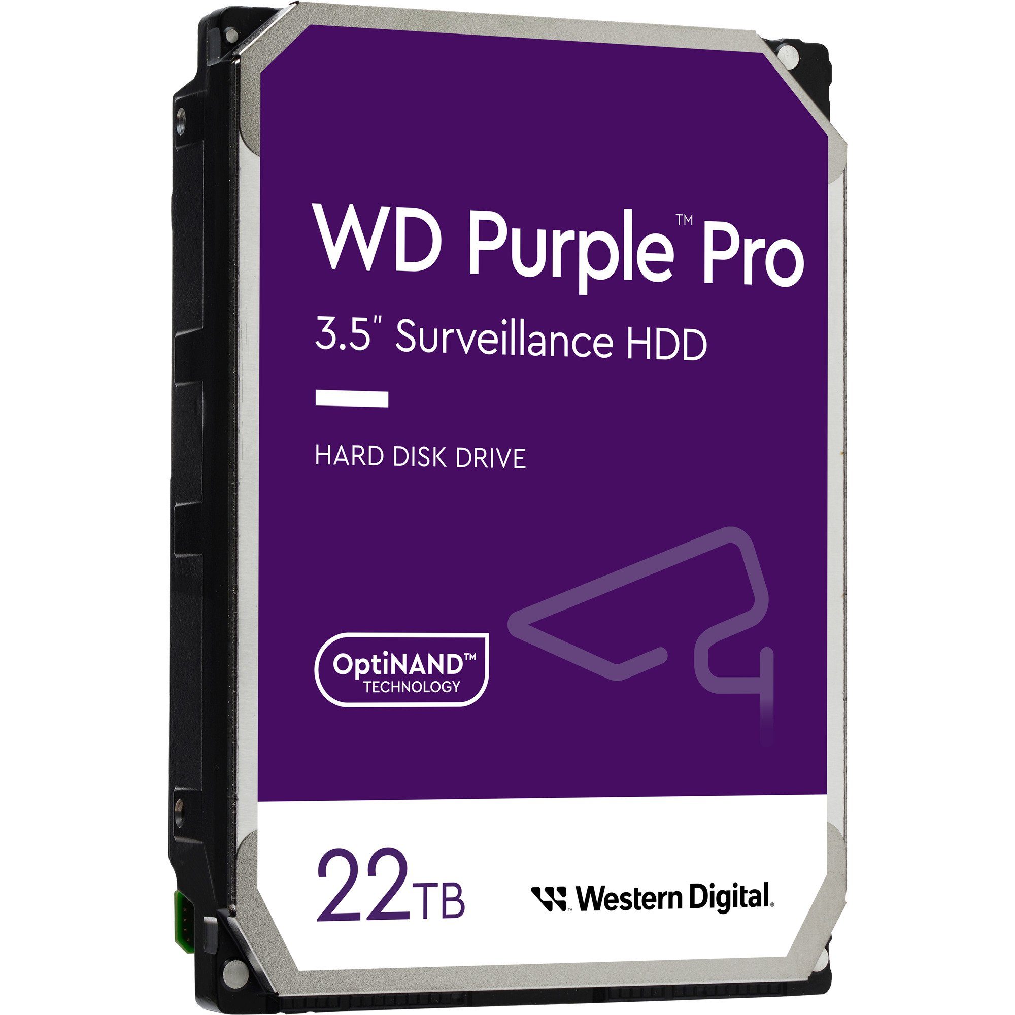 Western Digital WD Purple Pro 22TB, Festplatte, (SATA 6 Gb/s, HDD-Festplatte (22.000 GB) 3.5"