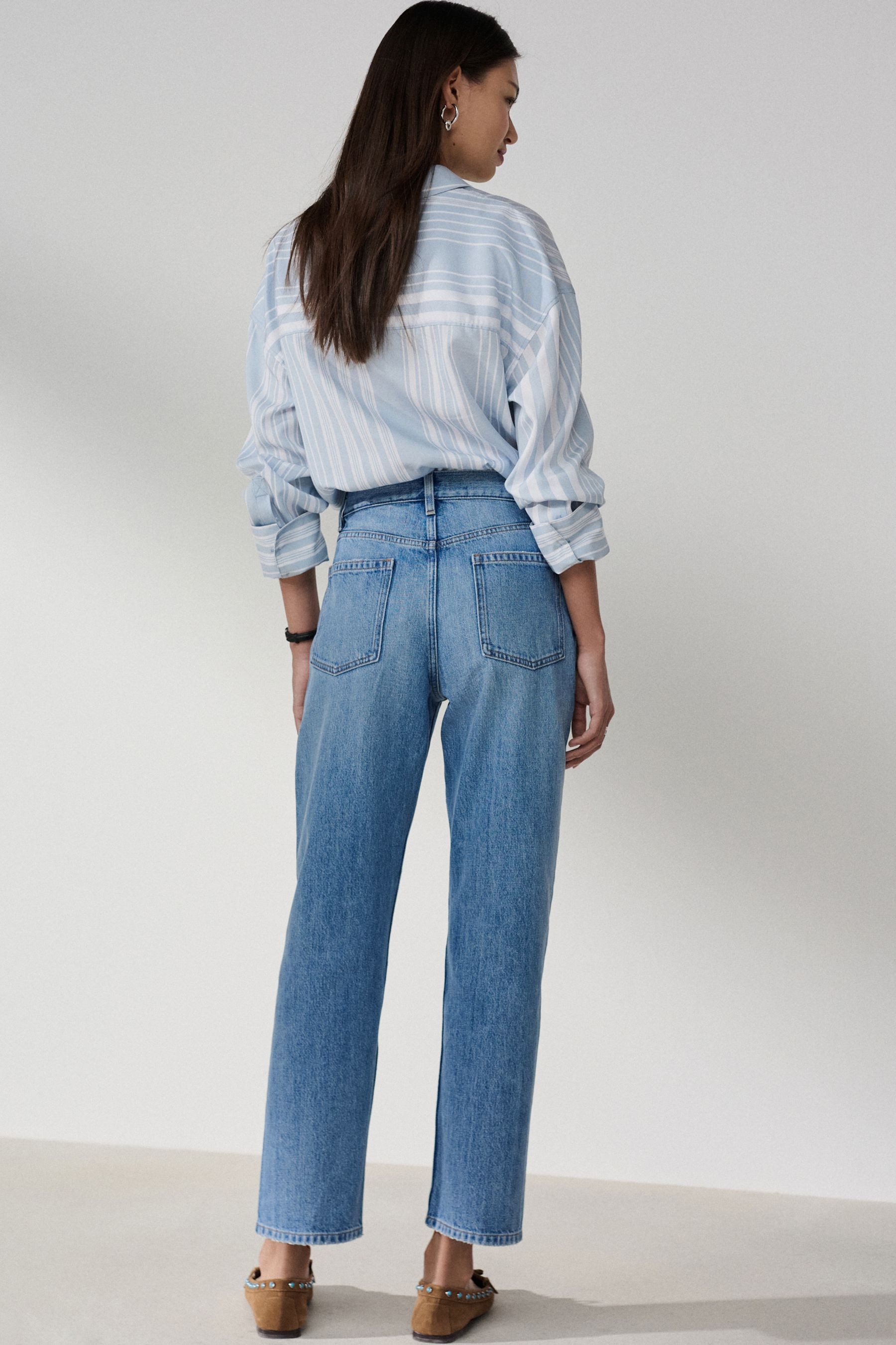 Next Straight-Jeans Authentische City Hochbund-Jeans mit geradem Bein (1-tlg)