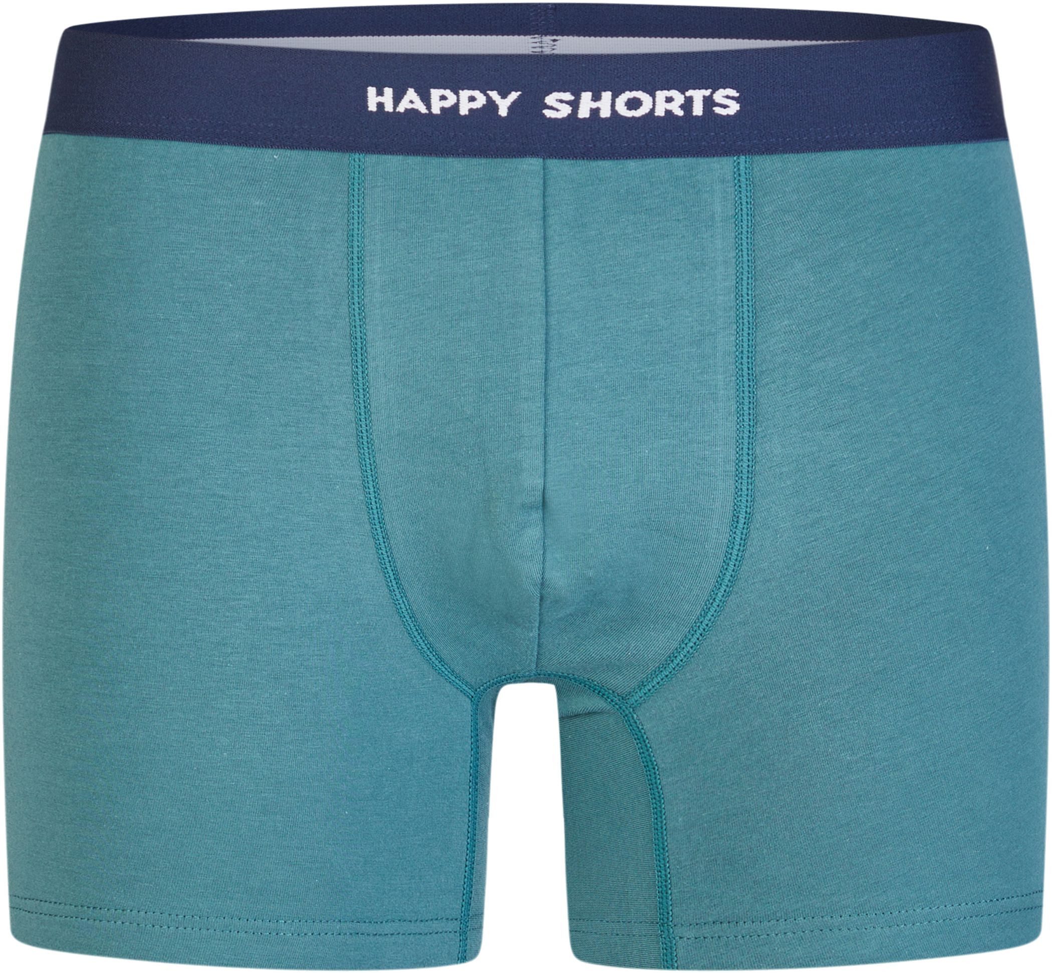 HAPPY SHORTS Trunk 2 Happy Shorts Jersey Trunk Herren Boxershorts Pant Orange - Grün (1-St)