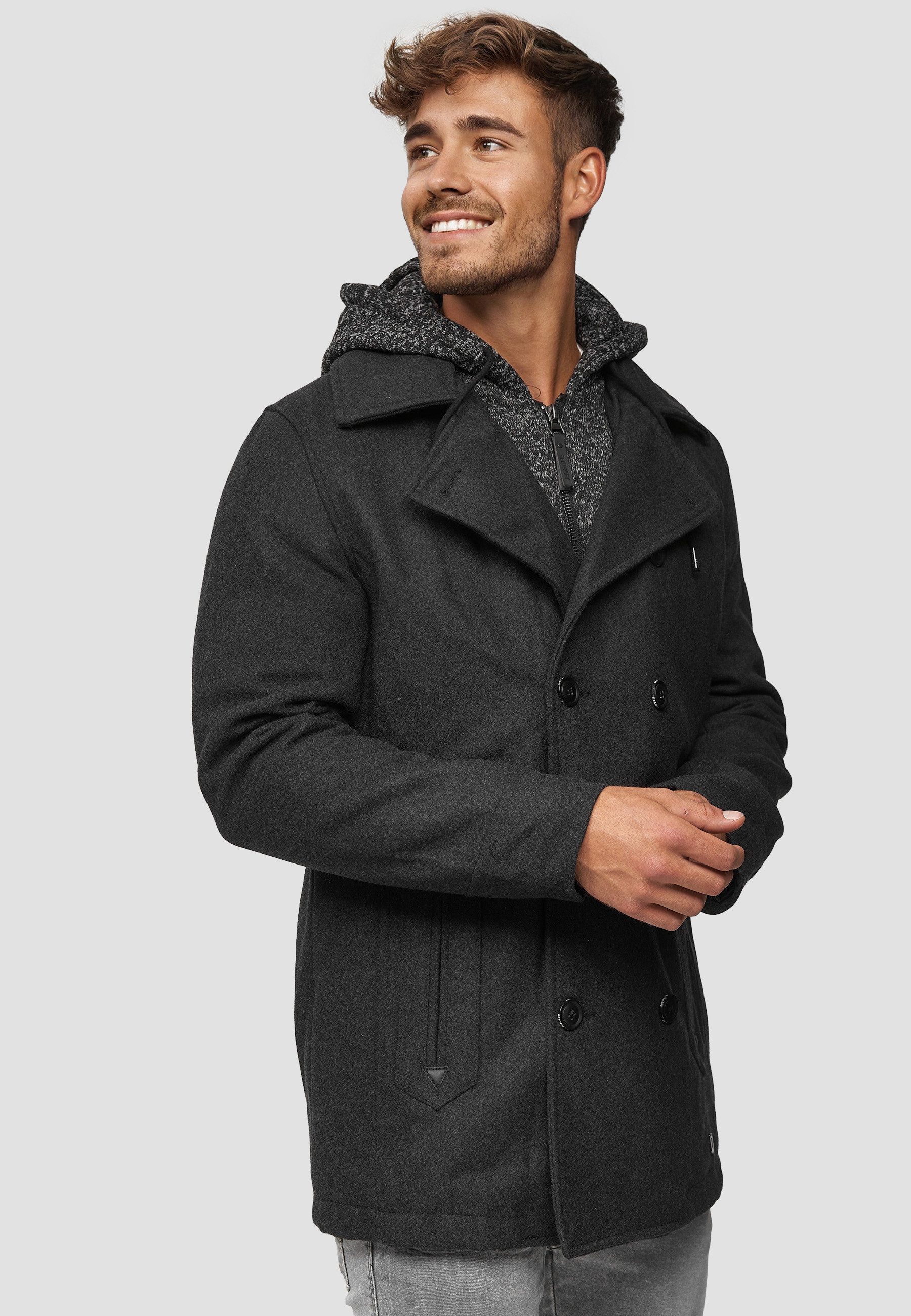Indicode Kurzmantel Herren Cliff Mantel Winter Herrenmantel