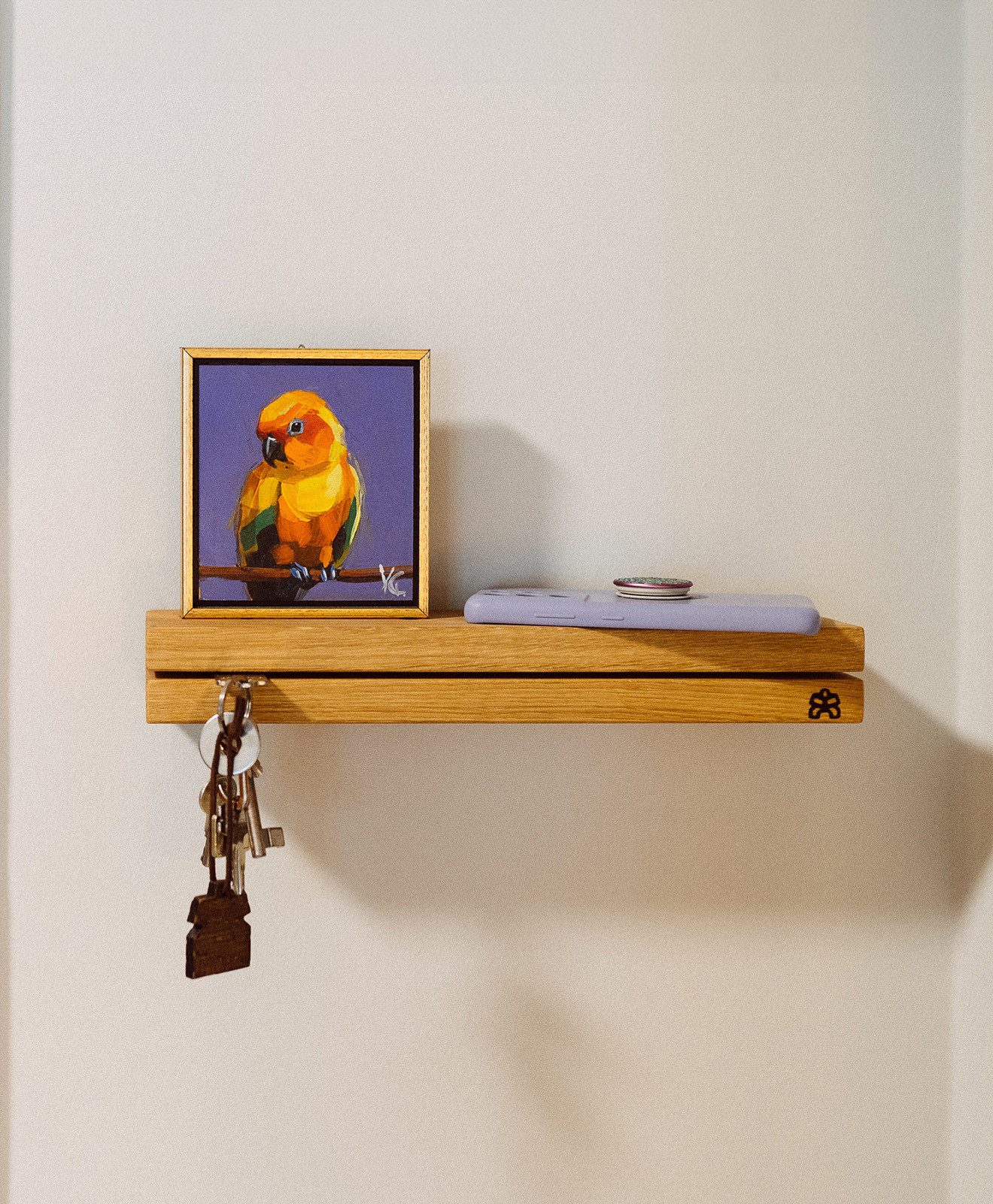 KAWENTSMANN Schlüsselbrett Mispel, Aus schönem massivem Eichenholz & Metall günstig online kaufen