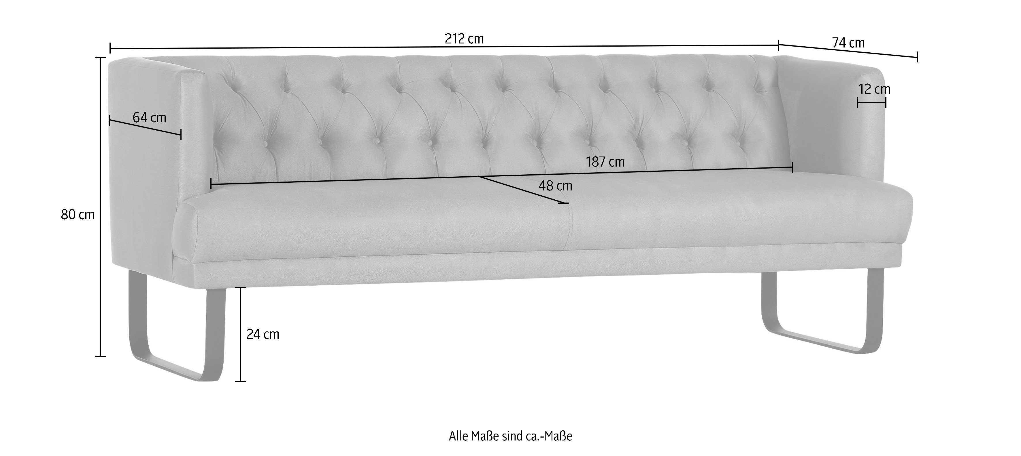 Gutmann Factory Küchensofa Betto grau/anthrazit grau grau | 