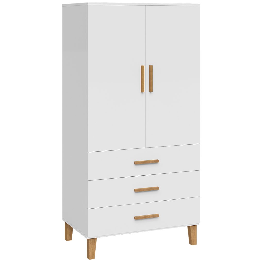 Bellabino Kinderkleiderschrank Liri (2-türig) weiß/natur, mit günstig online kaufen
