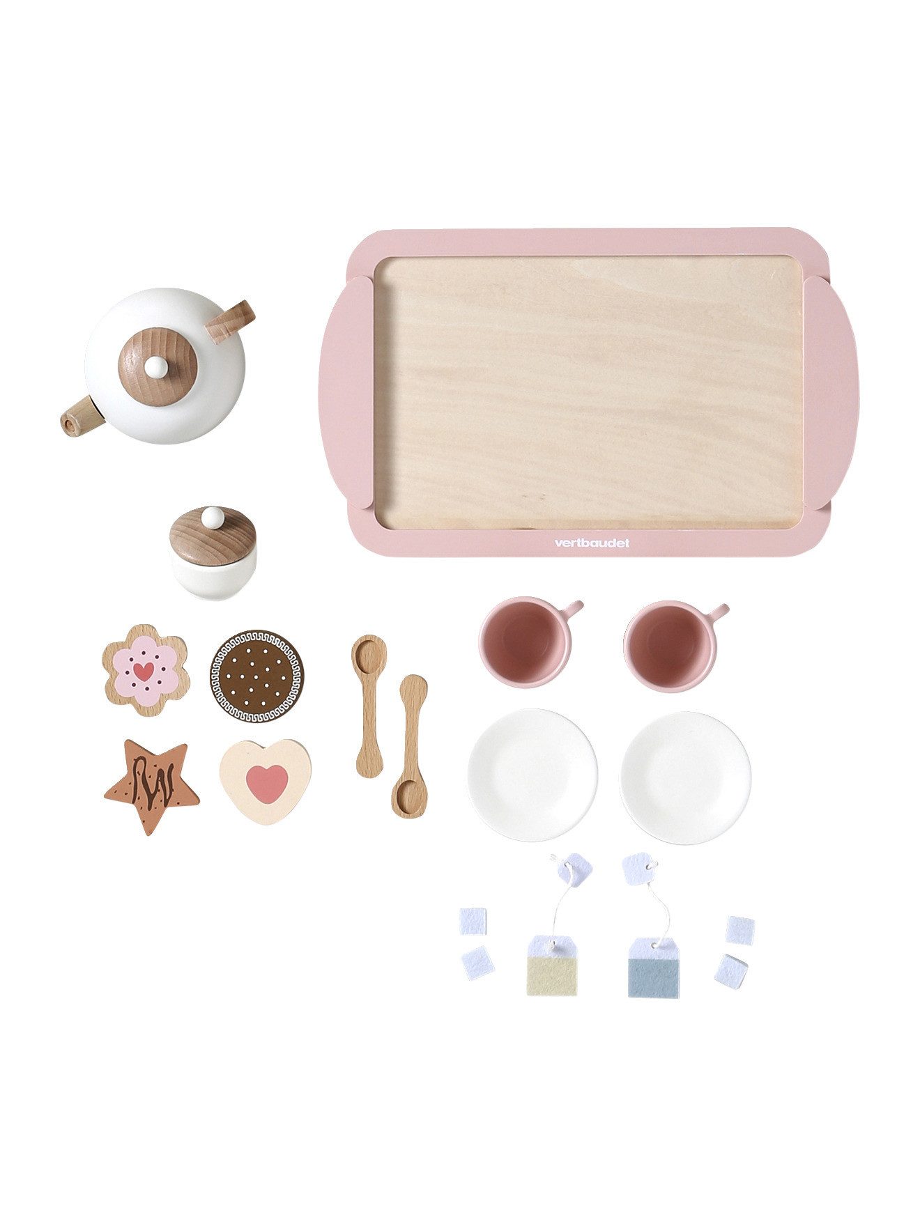 vertbaudet Spielküche Kinder Teeservice aus Holz FSC® Holz, Holz FSC®