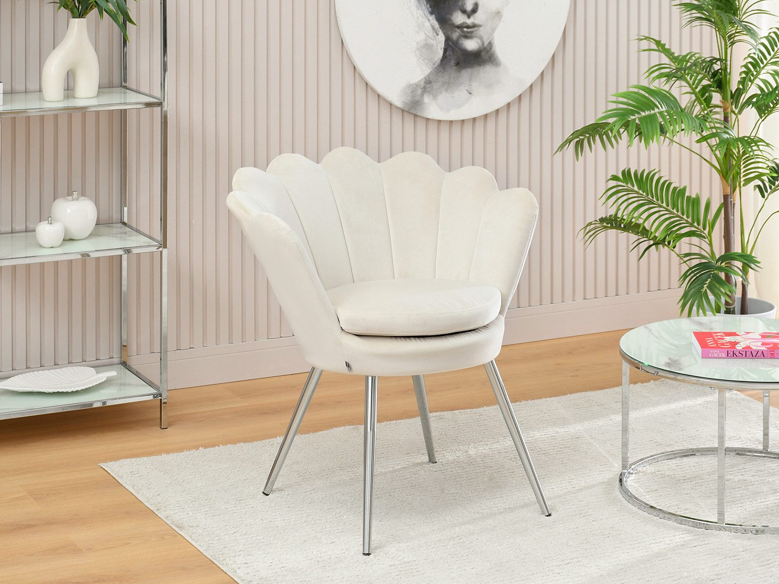 Compleo Loungesessel Muschelsessel CREME LAZU Sessel günstig online kaufen