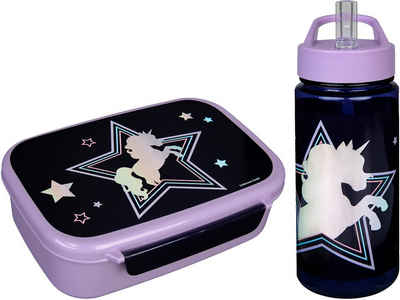 Scooli Lunchbox »Brotzeitdose & Trinkflasche, Dreamland«, Kunststoff, (Set, 2-tlg), mit Trinkflasche
