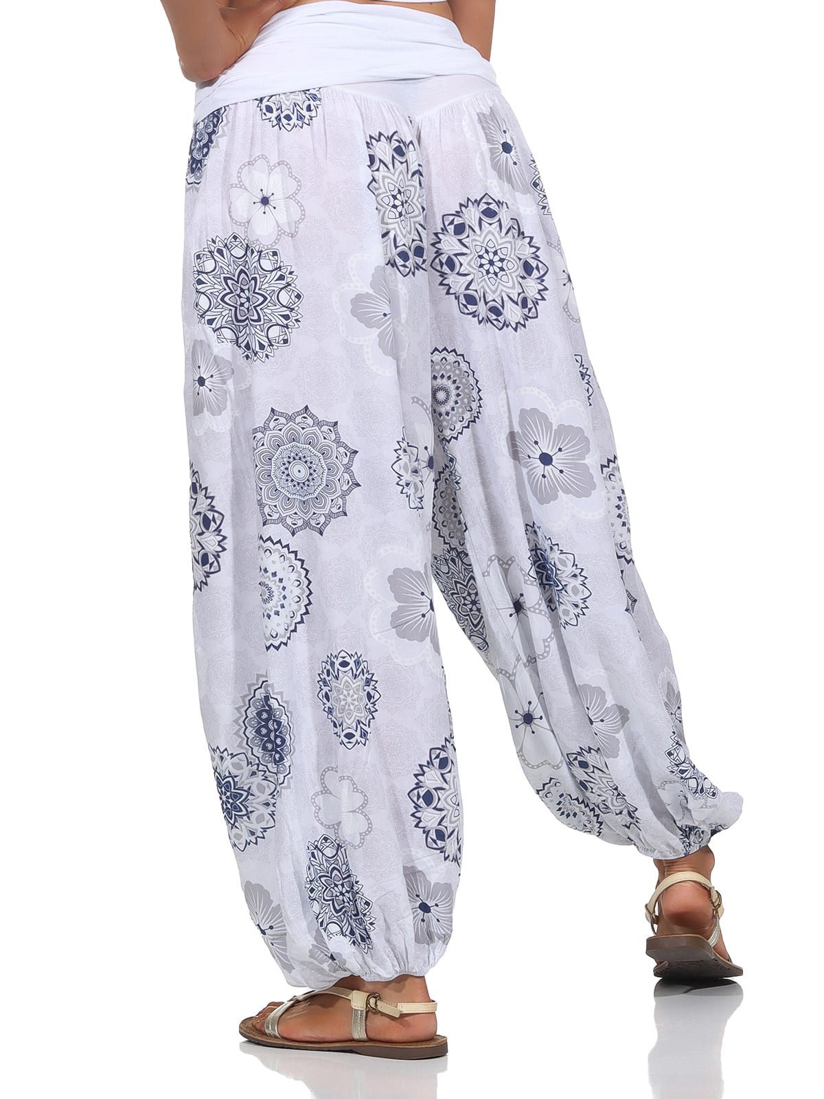 OriginalYou Haremshose Sommerhose Damen Boho Flatterhose leichte Yoga-Hose weites Bein luftige & leicht, hautfreundliches Material