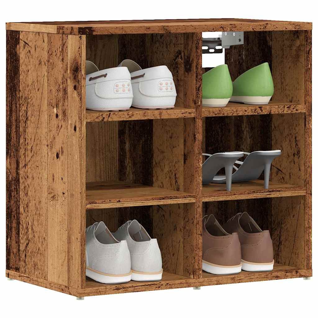 vidaXL Seitenschrank Schuhschränke 2 Stk. Altholz-Optik 52x30x50 cm (2-St)