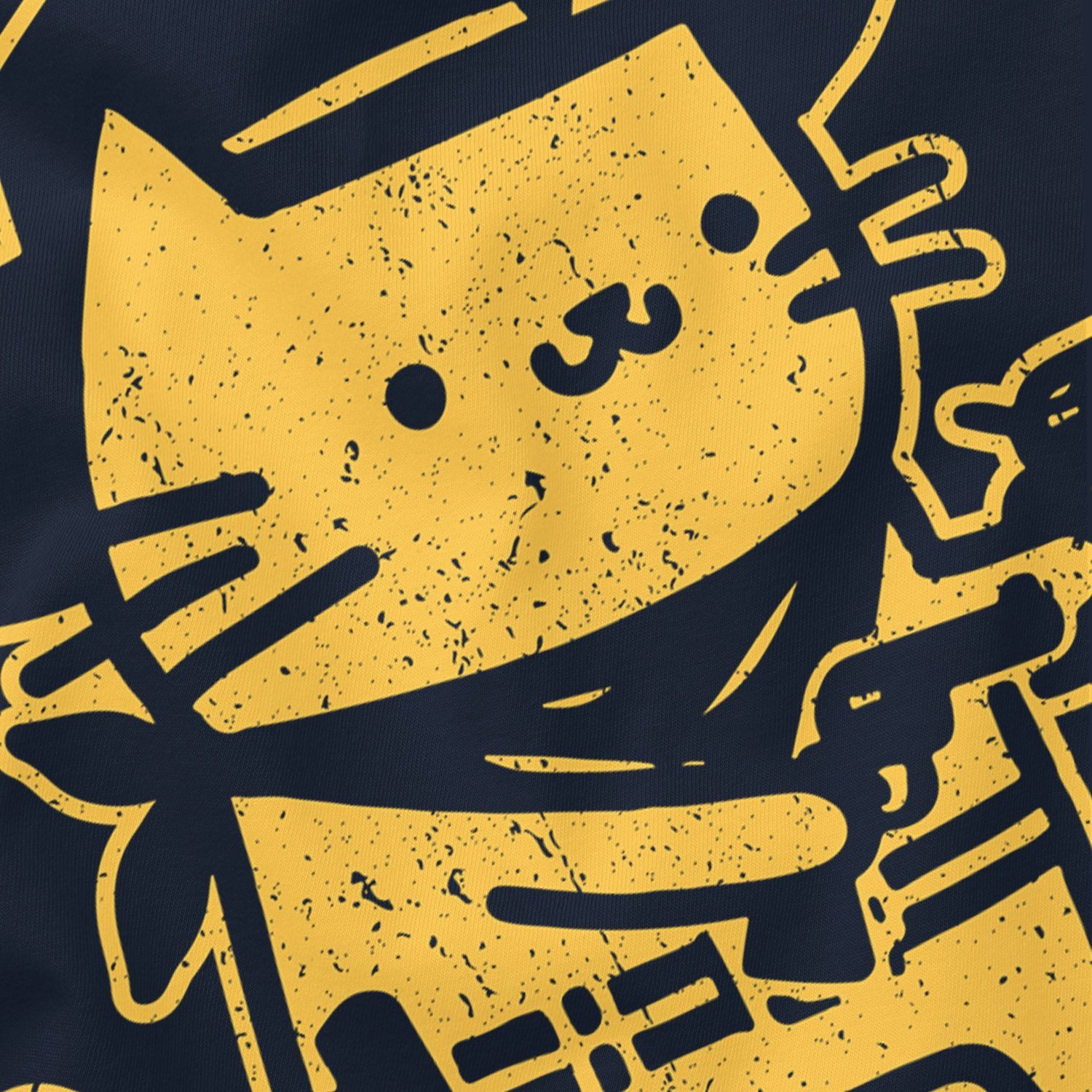 MoonWorks Print-Shirt Herren T-Shirt Meowdy Partner Meme Cowboy Katze Lustig Internet Viral mit Print