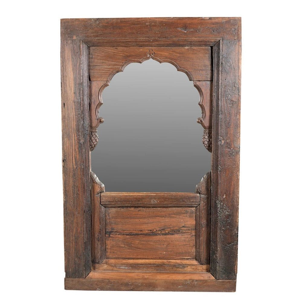Luxury-Park-Direct Kommode Indien herrlicher Spiegel breiter Holzrahmen ca. 1920 geschnitzt antik