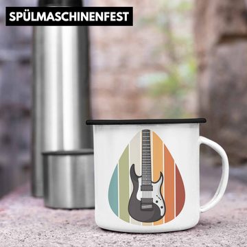 Trendation Thermotasse Trendation - Gitarrenspieler Geschenk Emaille Tasse Männer Frauen Gitarre Geschenkidee Gitarristen Gitarrist Geschenke Motiv