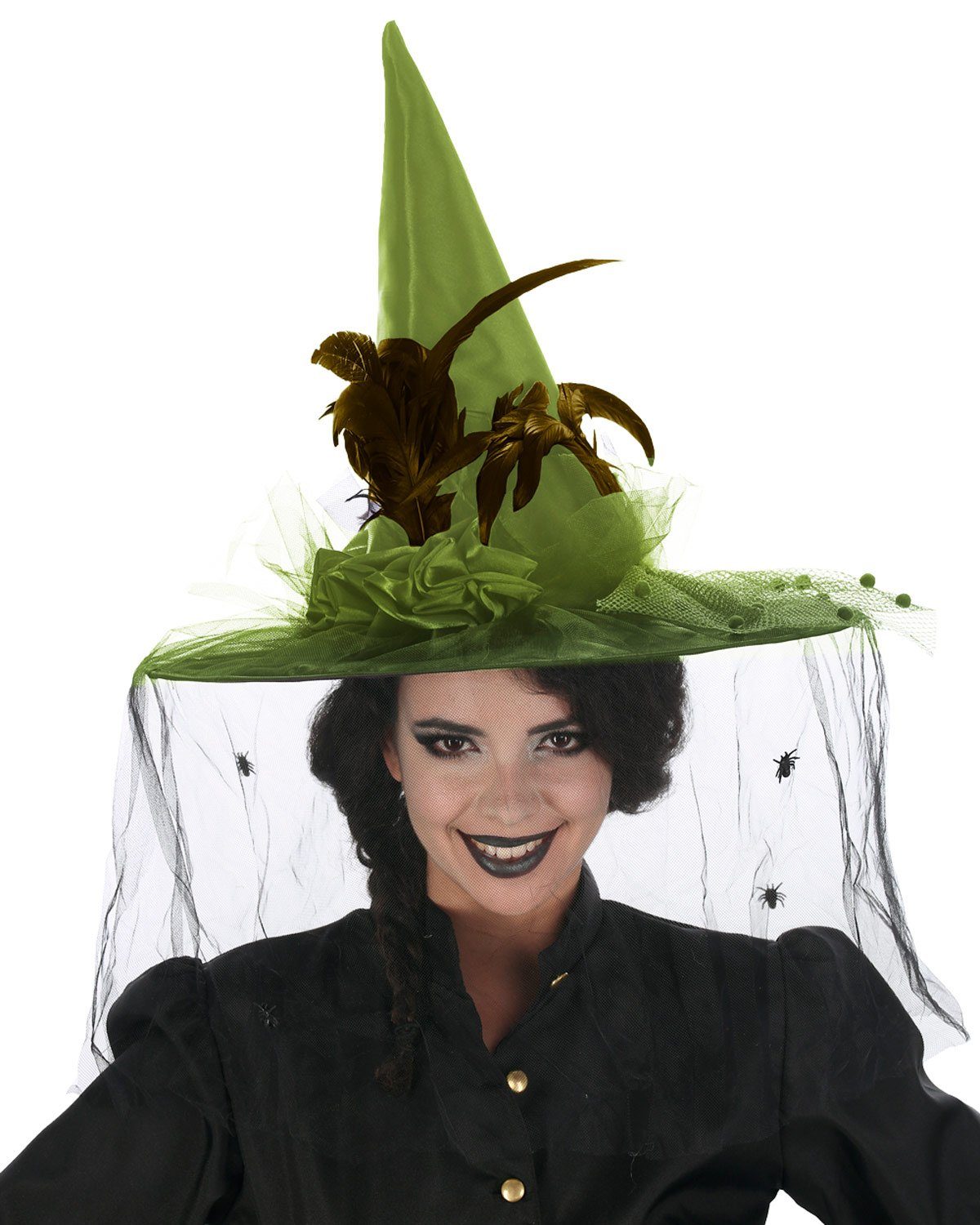 10er Pack Halloween Hexenhüte Aus Kunststoff – Schwarz, Ca. 35 Cm Hoch, Für Kostümparty & Cosplay