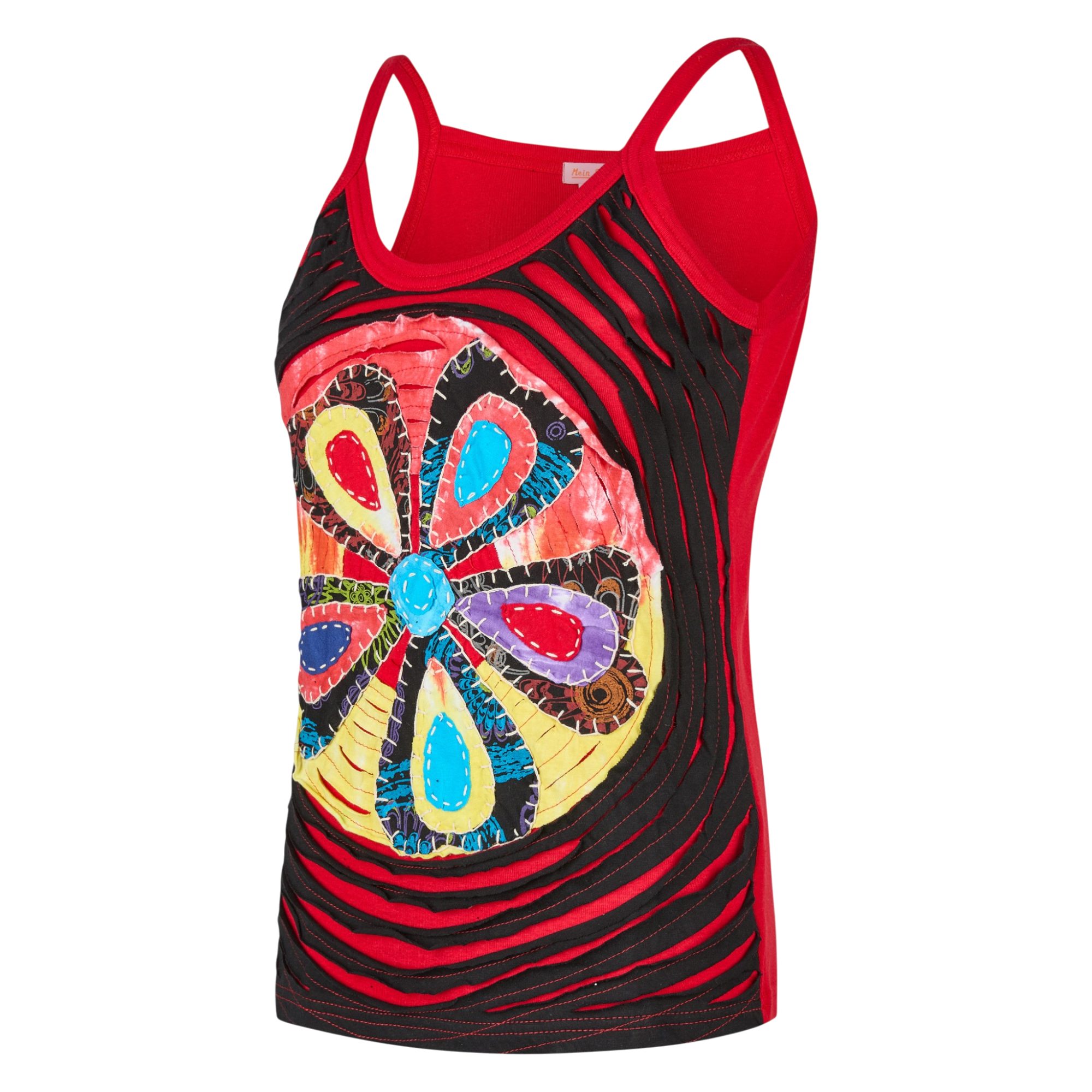 THC Natural Line Tanktop Baumwoll Hippie Mandala Tanktop mit Cutwork (1 Stück, 1-tlg., 1 Stück) mit Cutwork