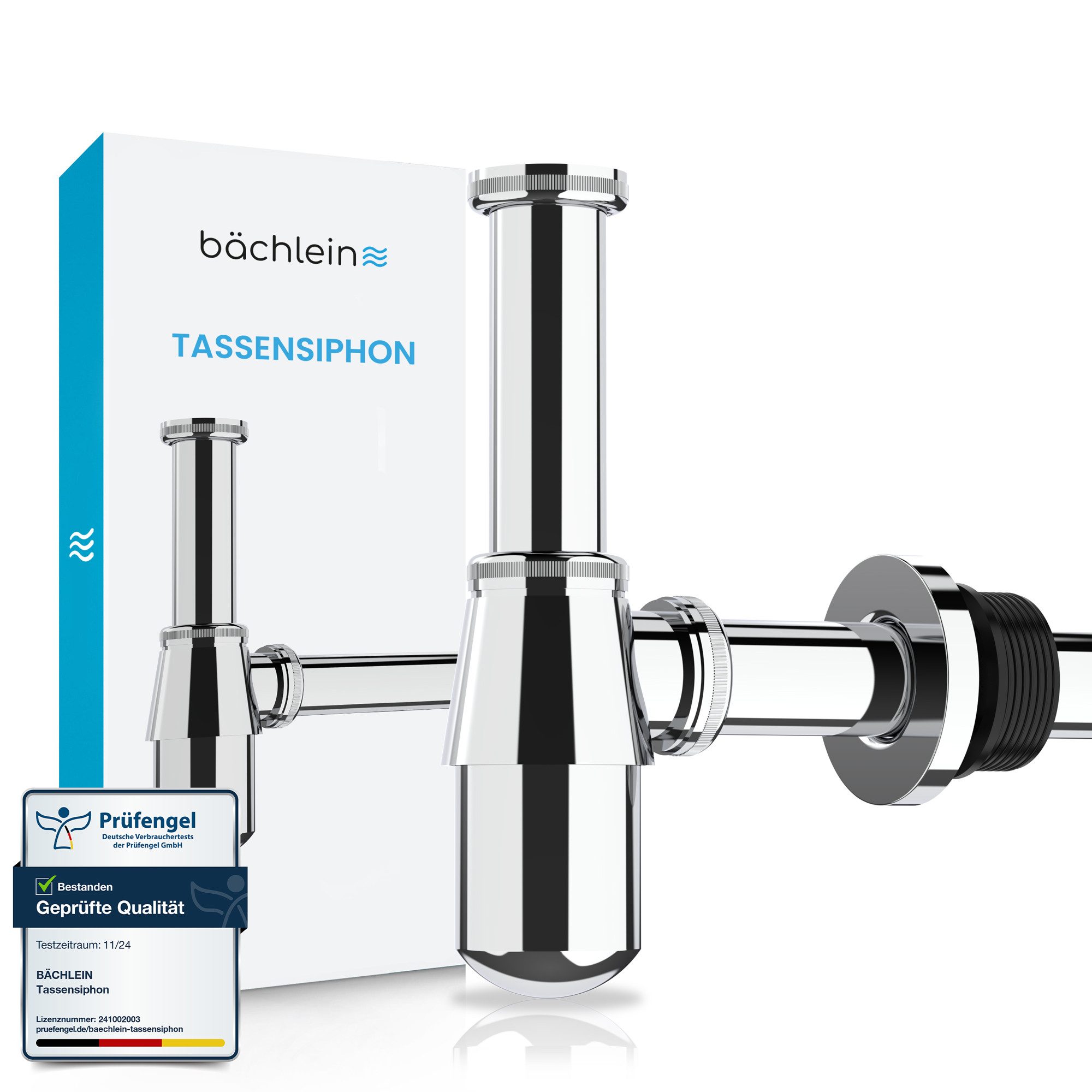 Siphon Tassensiphon mit abnehmbarer Reinigungskappe