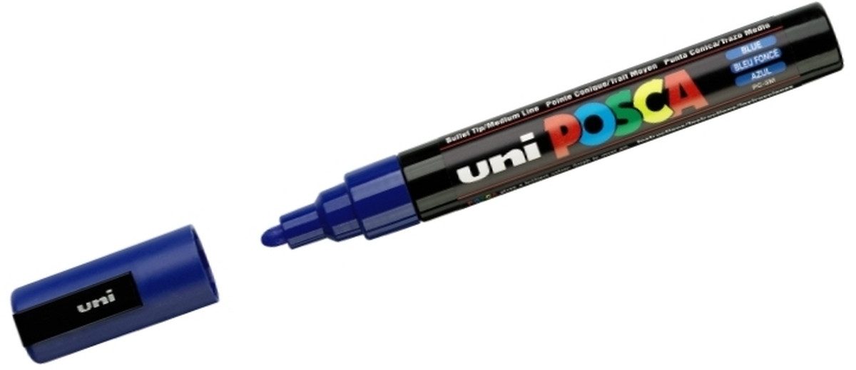 Faber-Castell Permanentmarker Marker Uni Posca Strich: 1,8-2,5 mm blau