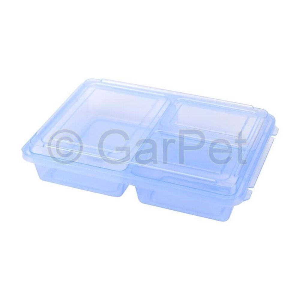 GarPet Lunchbox 4x Lunchbox mit Fächern Unterteilt Mikrowellen Menüteller Deckel