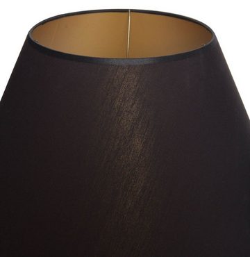 Signature Home Collection Tischleuchte Tischlampe Glas braun gefleckt bauchig mit Lampenschirm Stoff schwarz, ohne Leuchtmittel, warmweiß, Glaslampe mundgeblasen