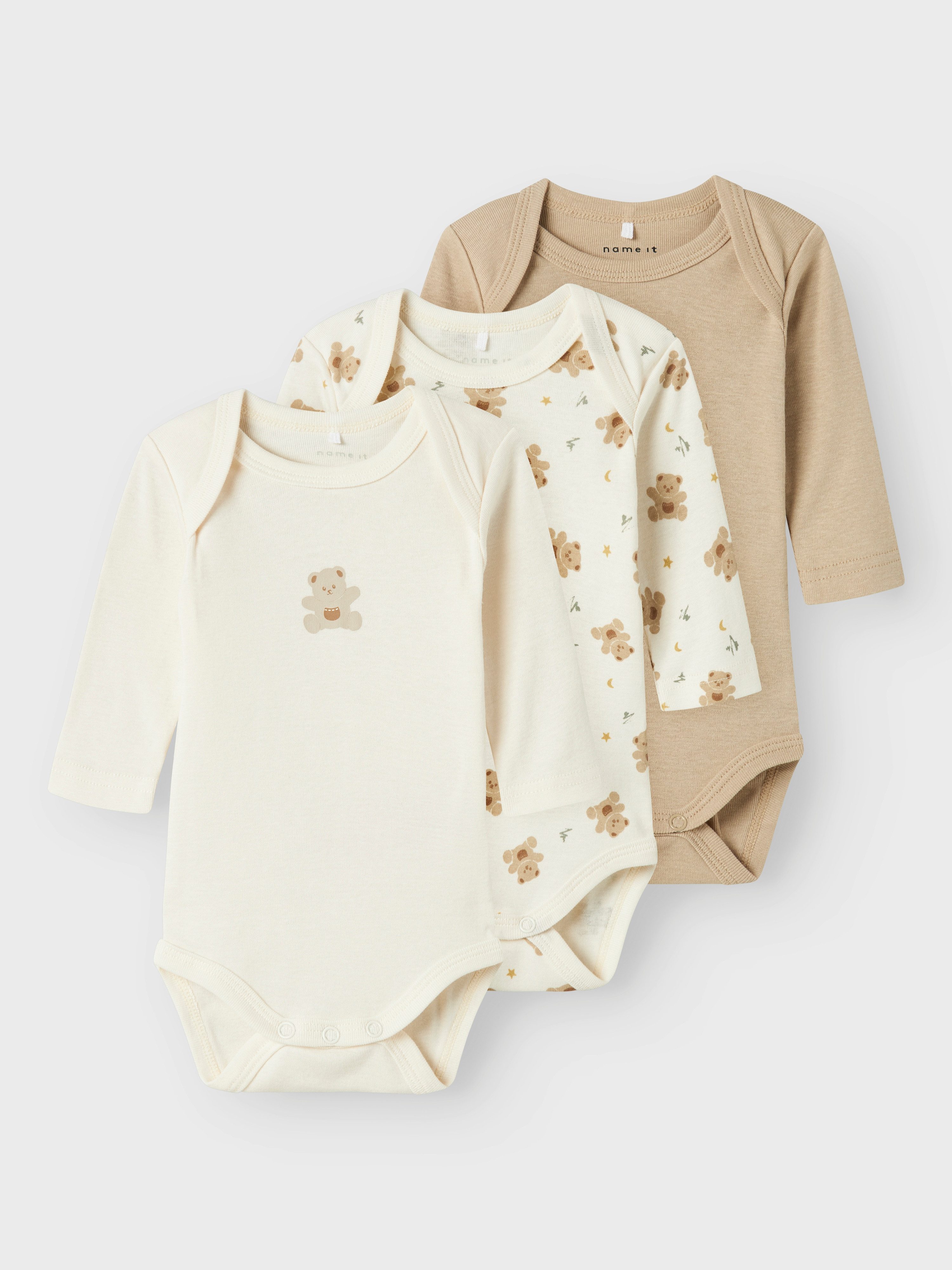 Name It Body NBNBODY 3P LS JET STREAM BEAR NOOS (Packung, 3-tlg)