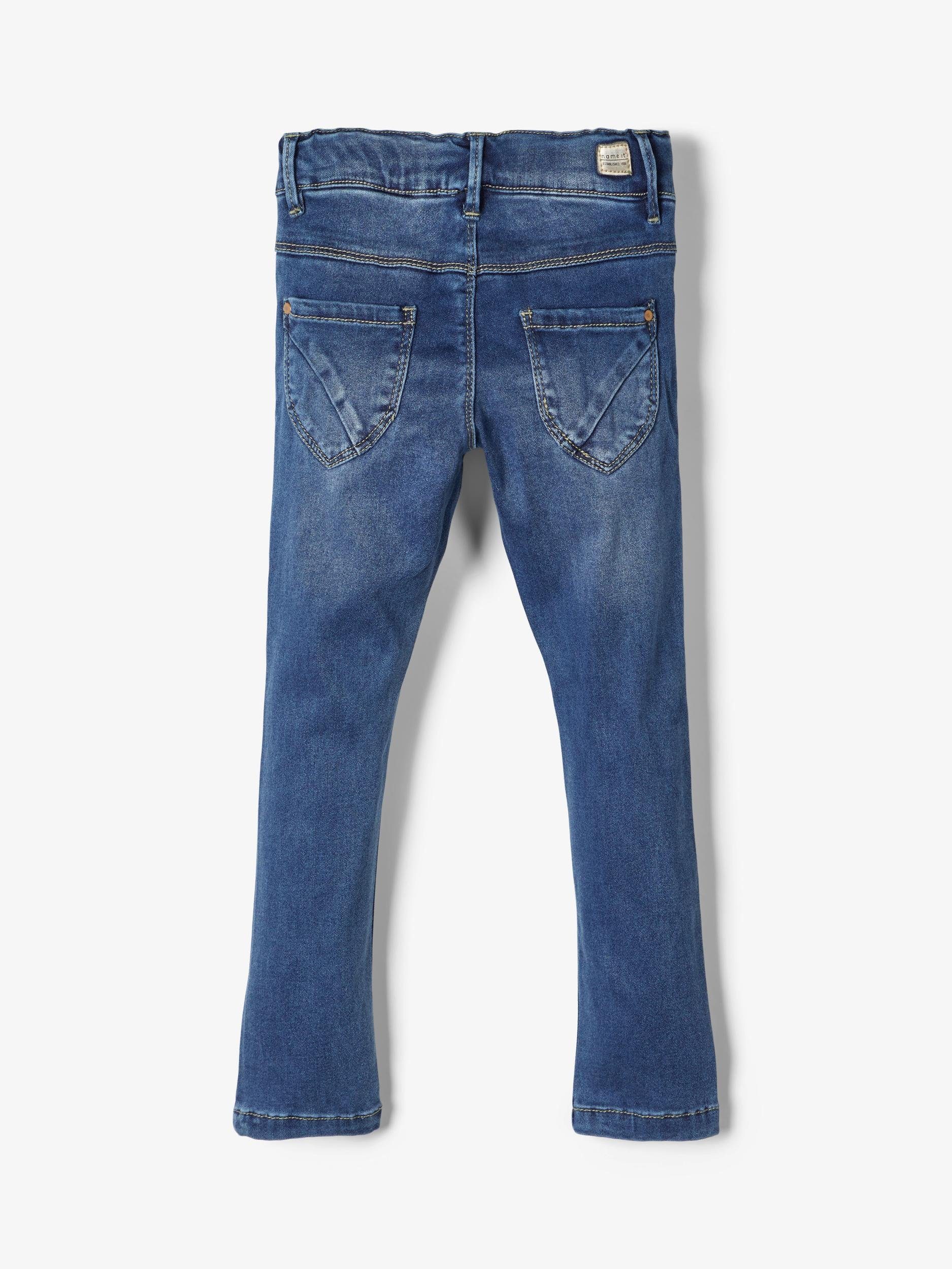 Name It Jeggings Mädchen weiche Denim-Jeggings 104 mit elastischem Bund