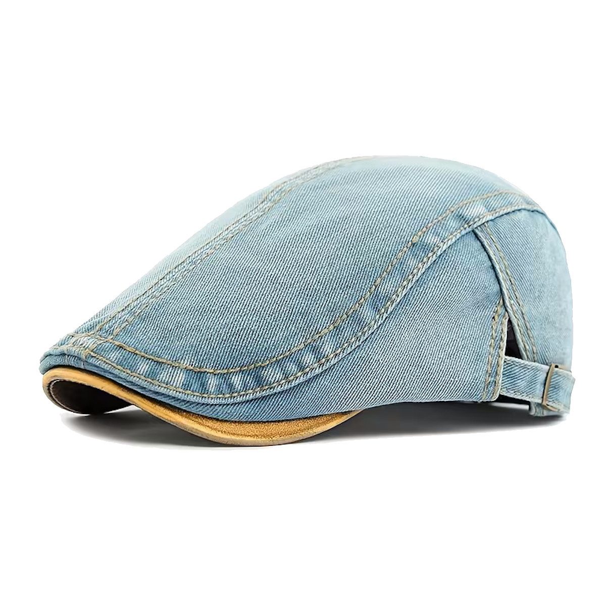 Sporty Flat Cap Gatsby Jeans Retro Vintage Schirmmütze mit Schirm Schiebermütze