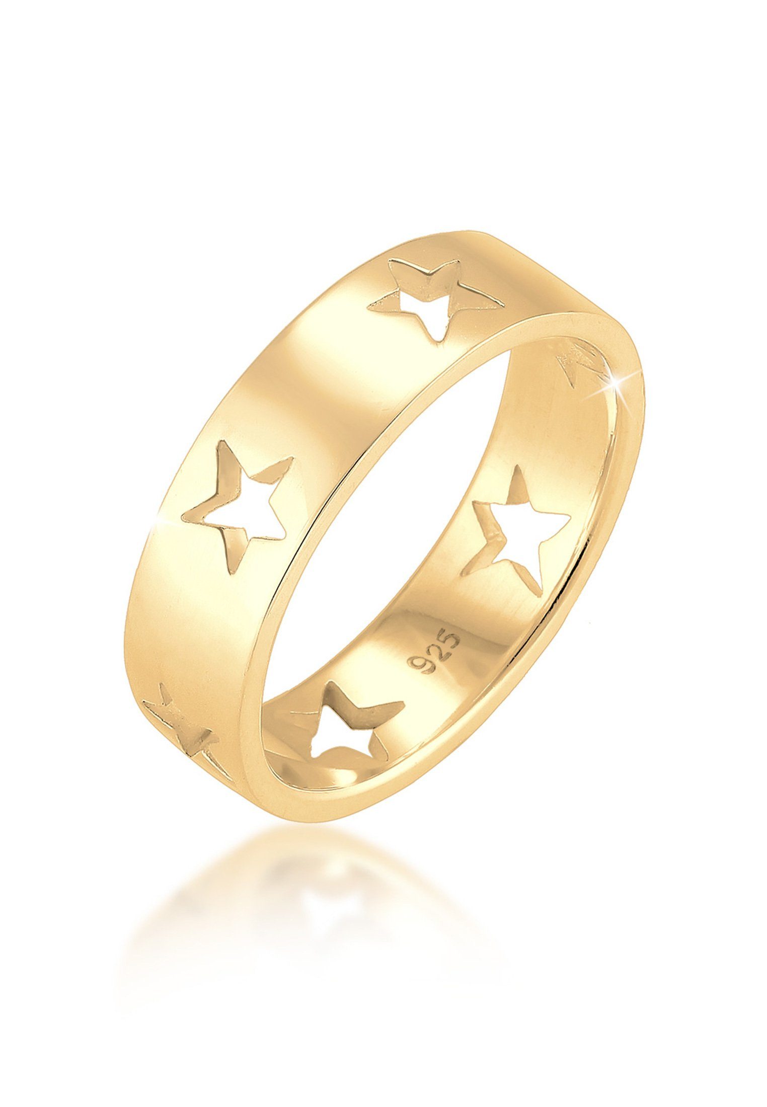 Elli Fingerring Bandring Stern 925 Sterling Silber