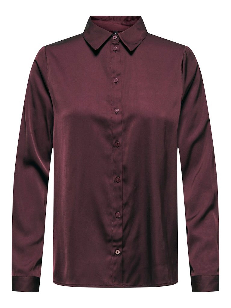 ONLY Blusentop ONLMIKA VIS SATIN L/S SHIRT WVN