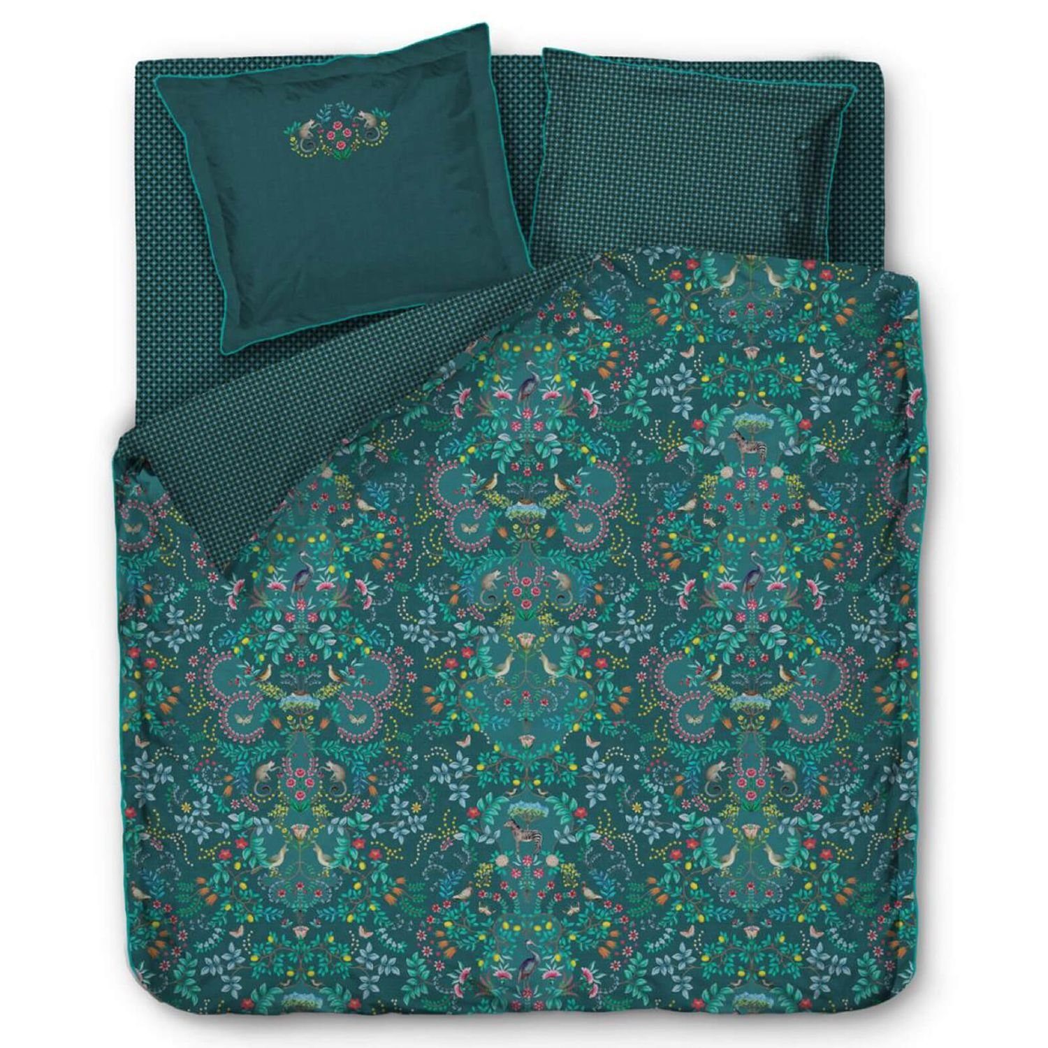 PiP Studio Bettwäsche Forest Findings Grün, Perkal, 2 teilig, Schmetterling günstig online kaufen