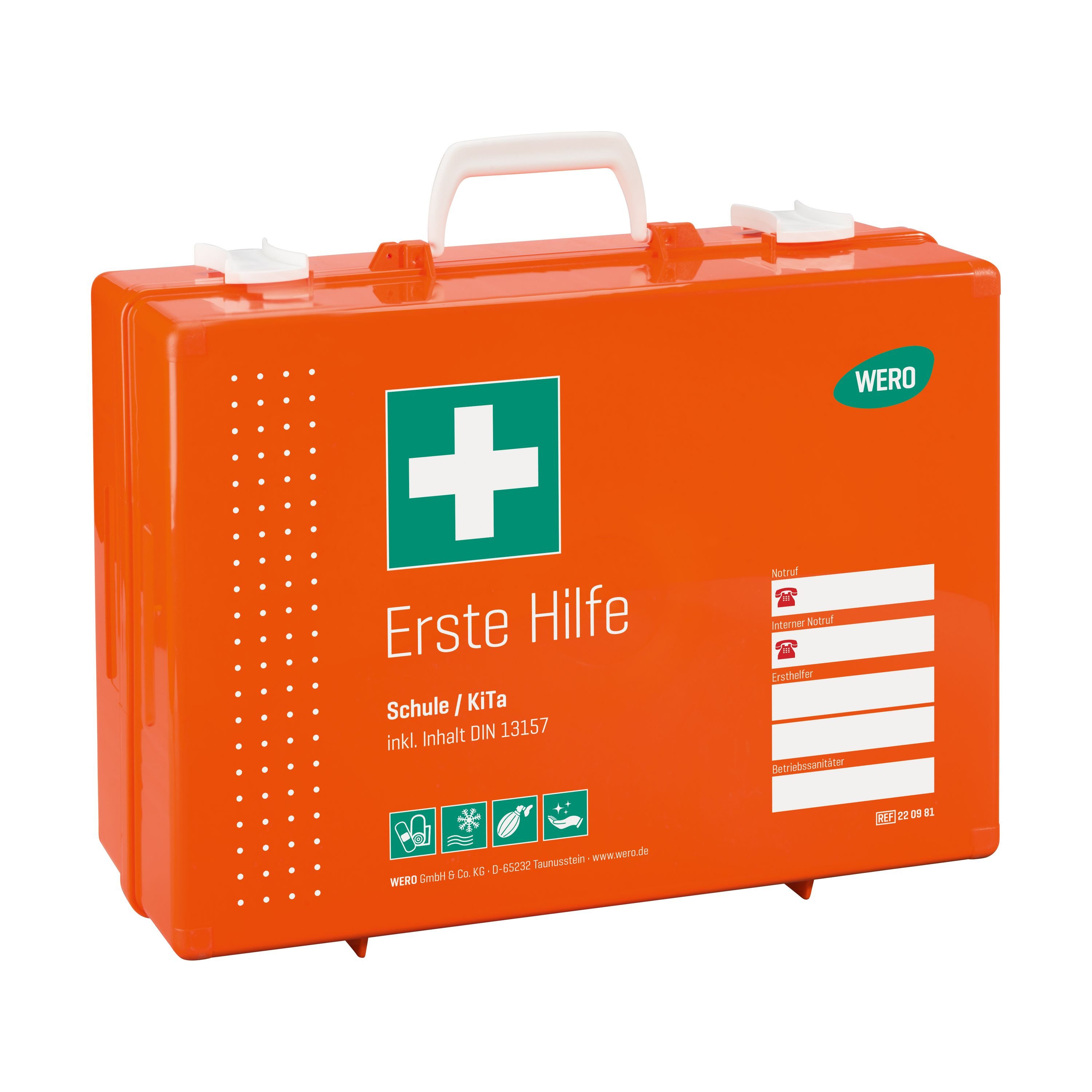 WERO Erste-Hilfe-Koffer Werotop® 450 Erste Hilfe Koffer KiTa / Schule DIN 13157