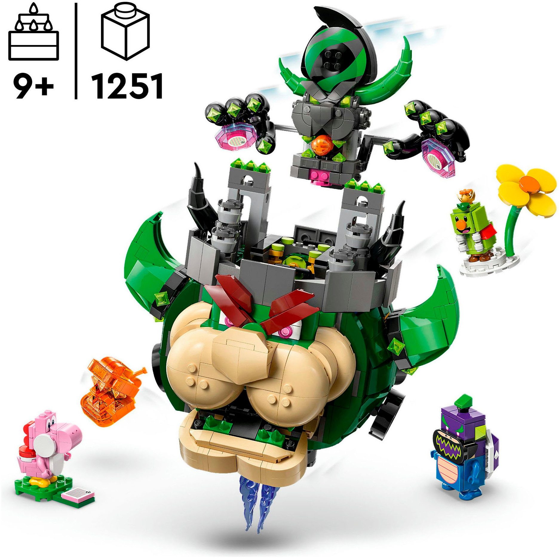LEGO® Prinz Florian & Schloss-Bowser (72042), LEGO Super Mario Konstruktionsspielsteine, (1251 St), Made in Europe