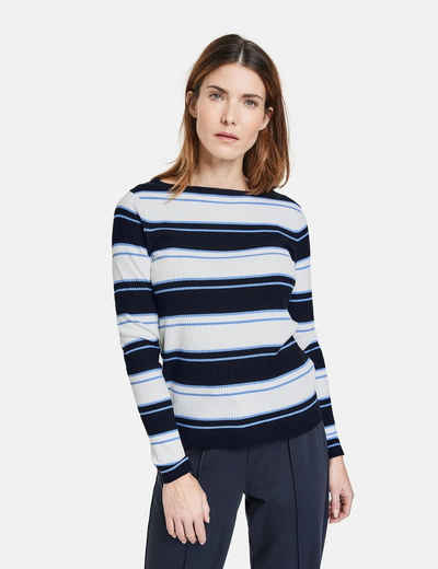 GERRY WEBER Rundhalspullover »Pullover mit markanten Streifen«