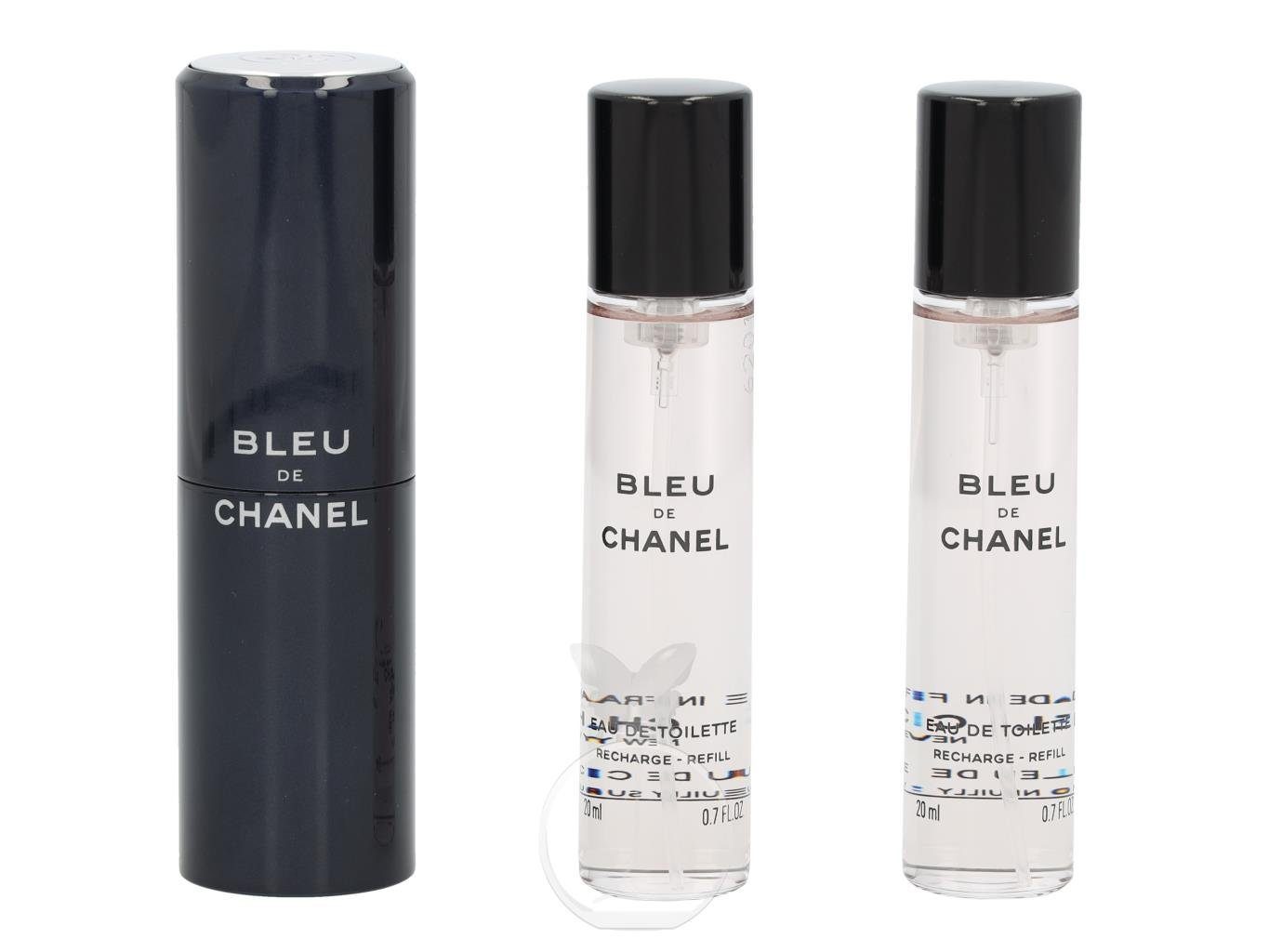 CHANEL Eau de Toilette 1-tlg. 20 ml Zerstäuber, mit Bleu de Chanel x 3 Eau Toilette de Chanel