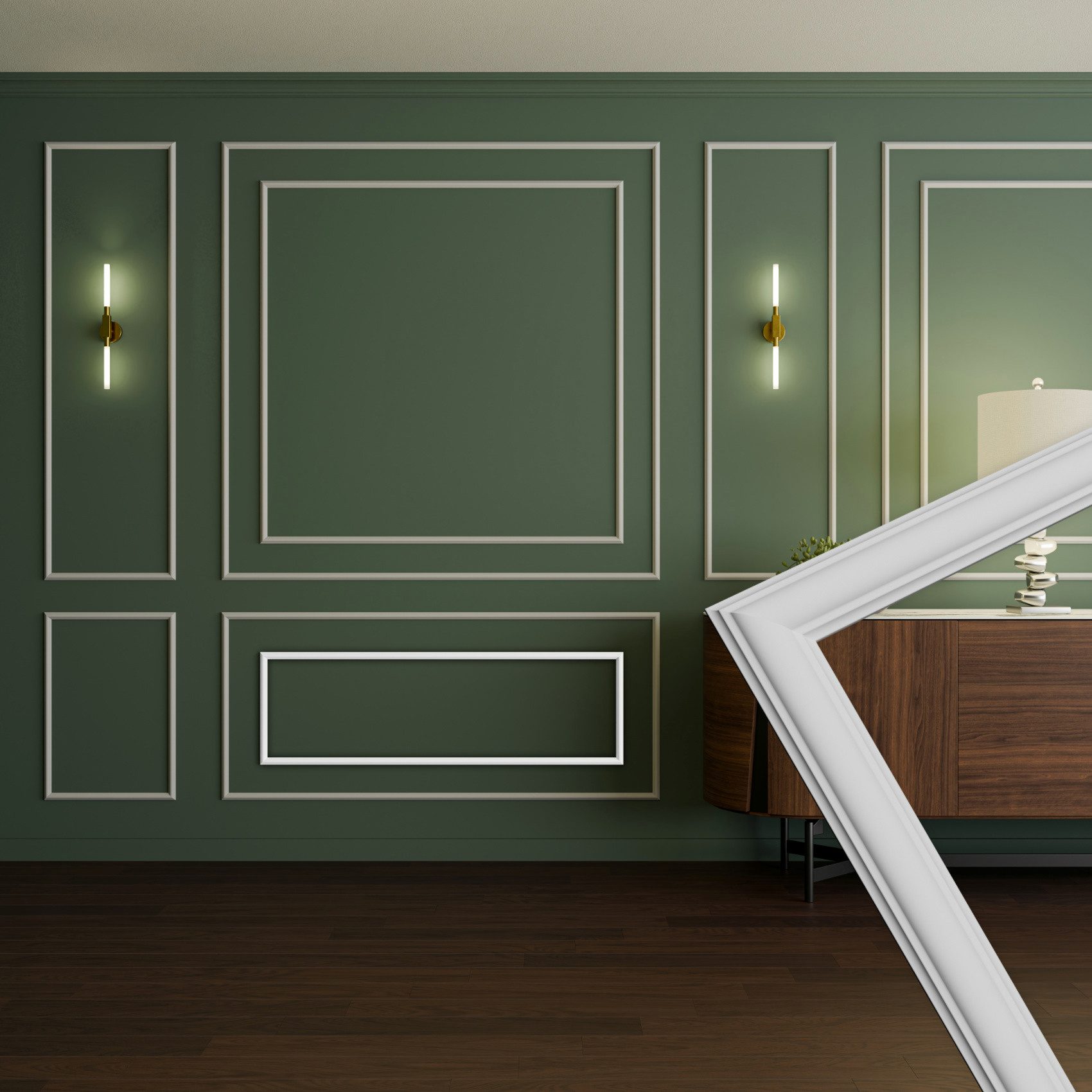 Hexim Stuckleiste RM16-I 116x36 cm, I - 116 x 36 cm, Wandrahmen Sets HDPS w günstig online kaufen