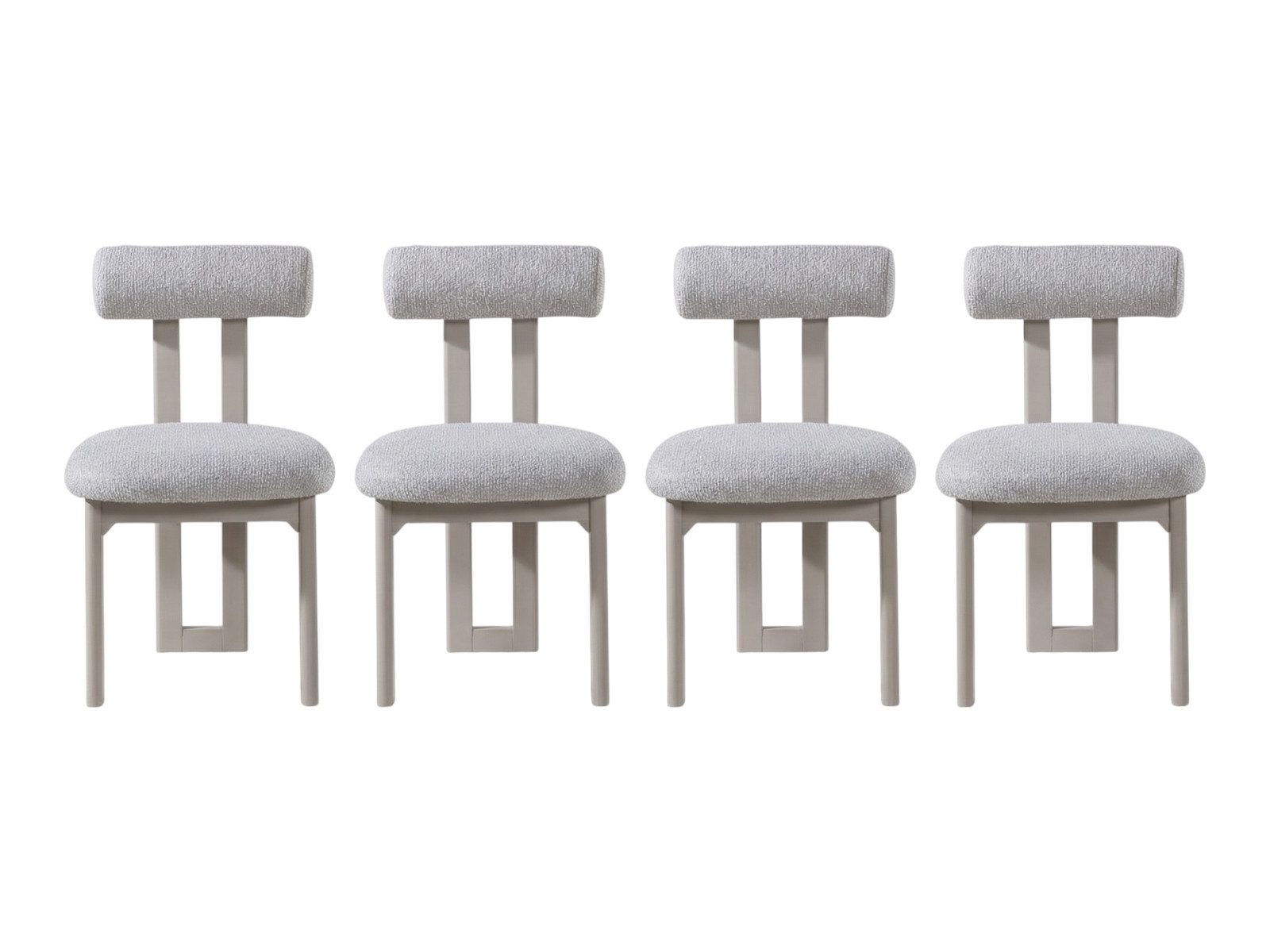 Villa Möbel Esszimmerstuhl Avva (Stuhl-Set, 4 St), Gepolsterter Stuhl in Creme mit standfestem Gestell