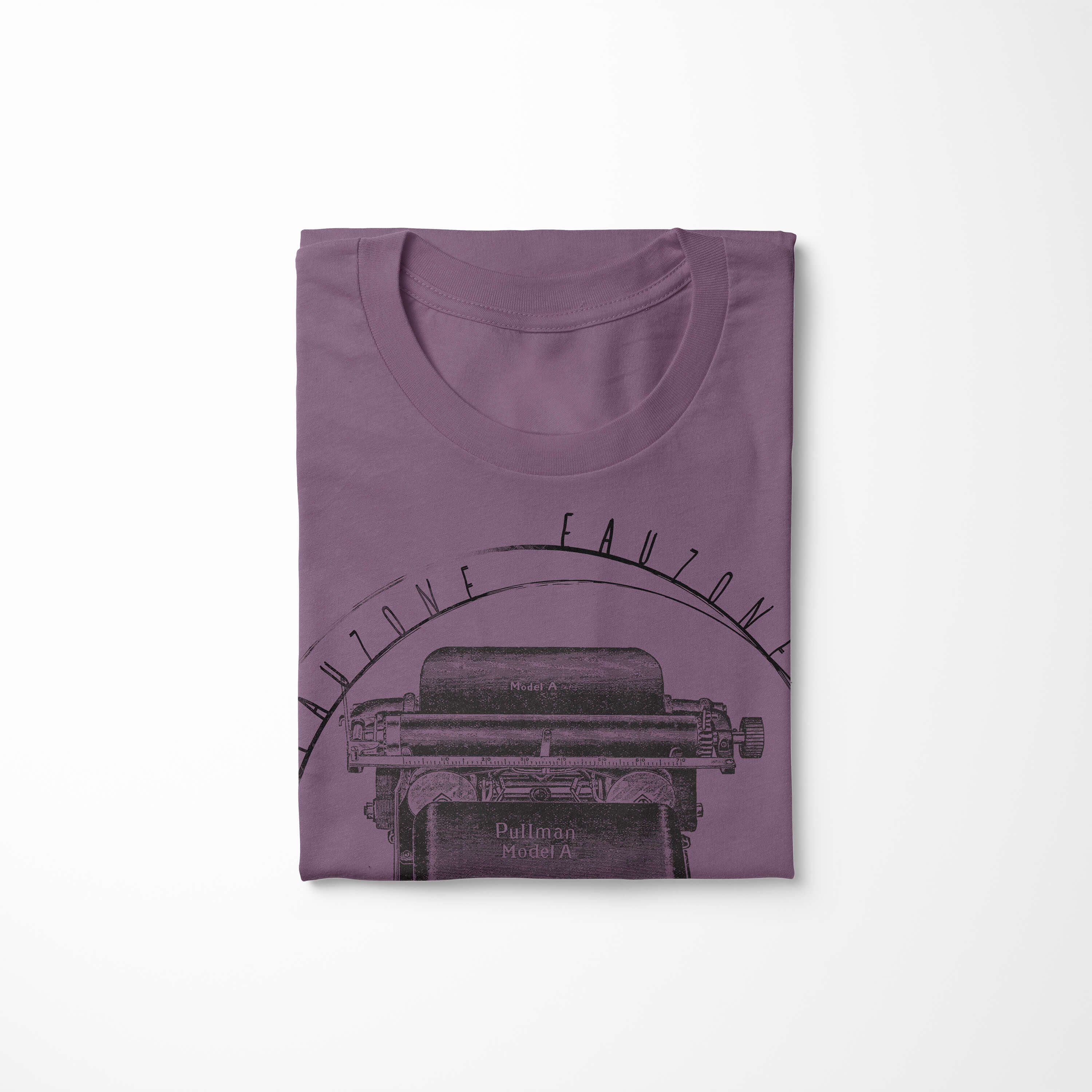 Vintage Shiraz Herren T-Shirt Schreibmaschine T-Shirt Art Sinus