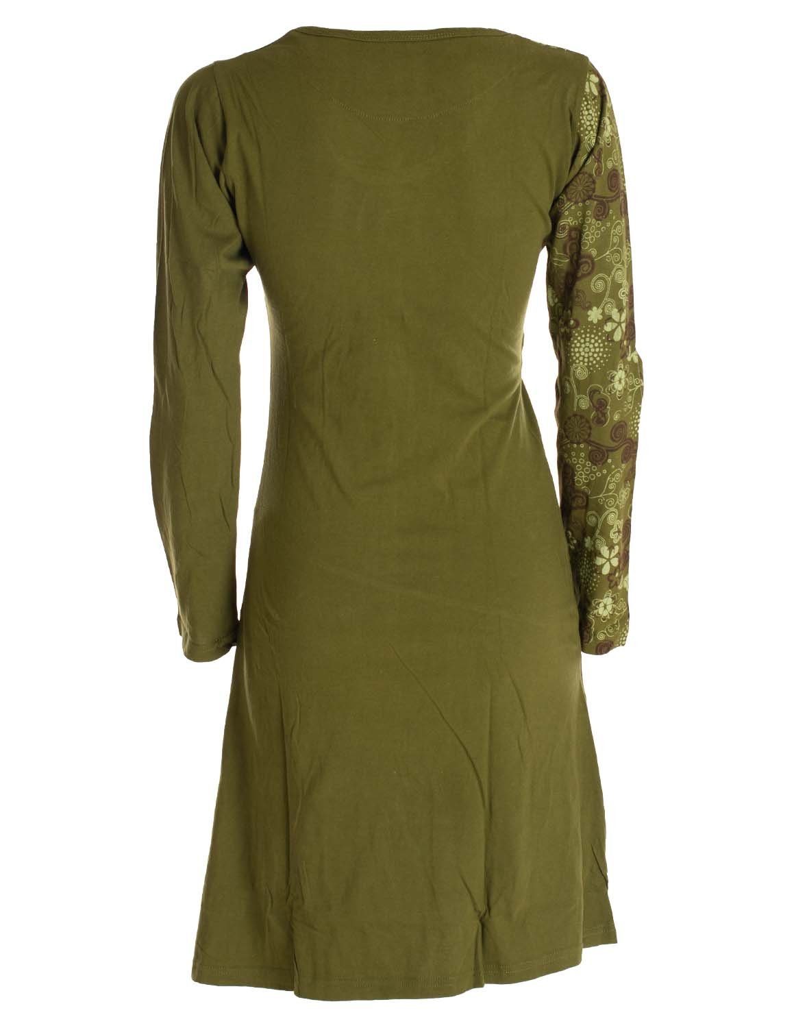 Vishes Jerseykleid Asymmetrisches Langarm Jersey Kleid Damen kurz Hippie, G günstig online kaufen