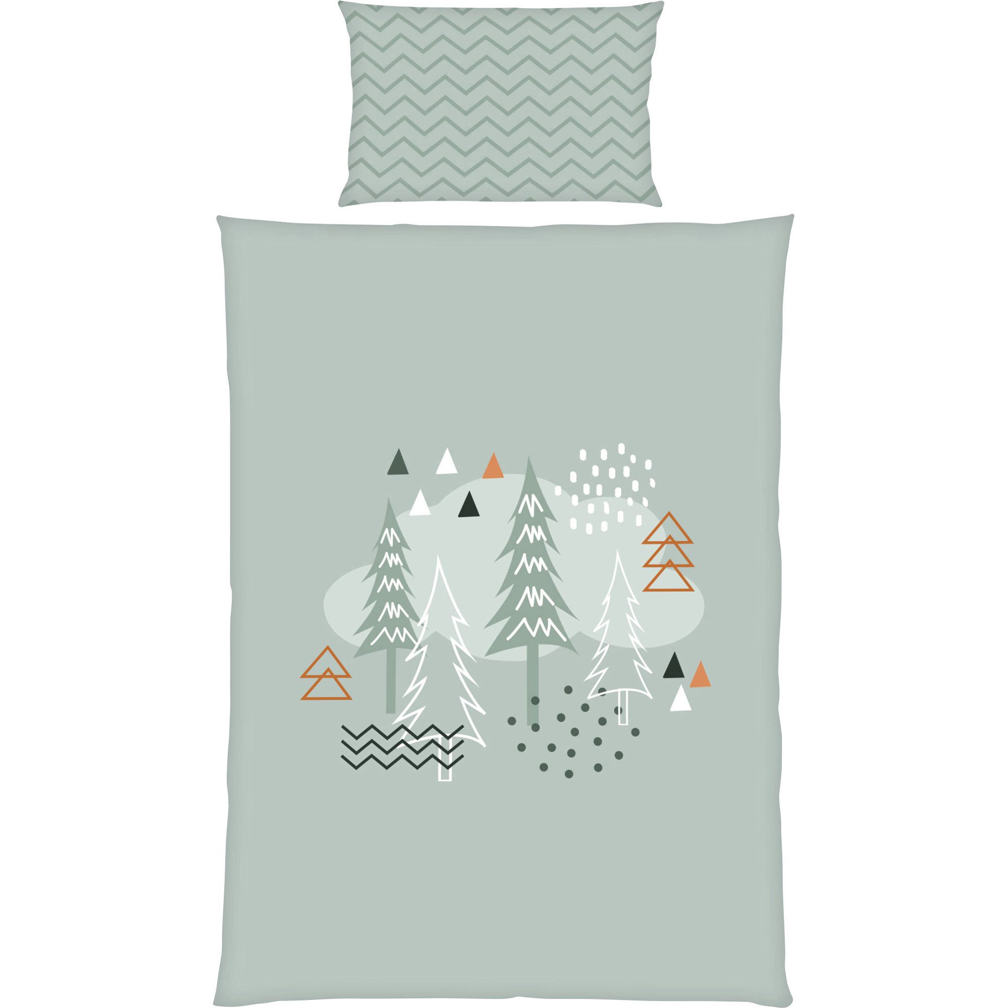 Herding Kinderbettwäsche Kinder-Wendebettwäsche "Nordic Forest", Renforcé, Renforcé Motiv: Wald/Grafik/Tiermotive: Fuchs – Bild 2 von 5