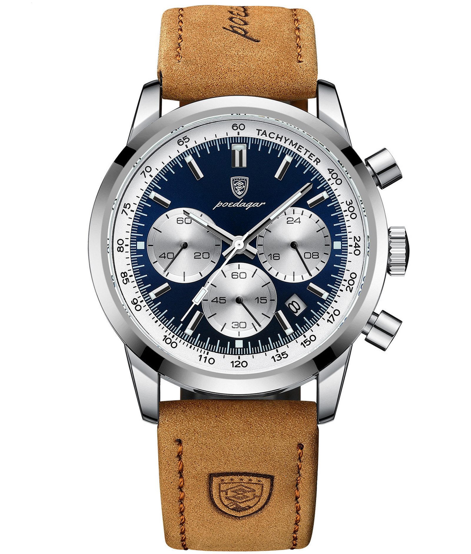 Quarzuhr Chronograph Herren-Uhren Analog Quarzunhr