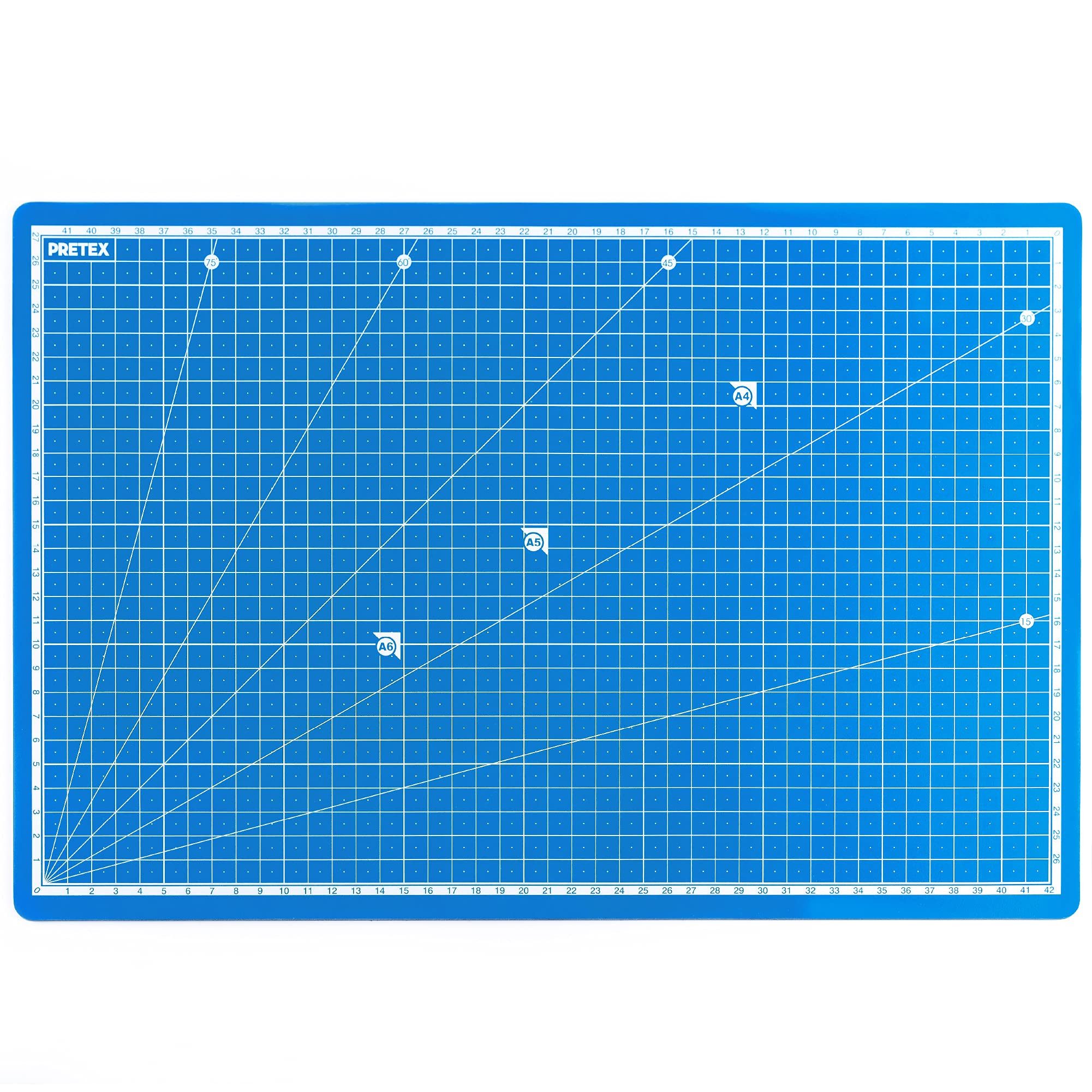 Küchenwaage PRETEX Schneidematte A3 selbstheilend, metrische Einteilung 45x30cm