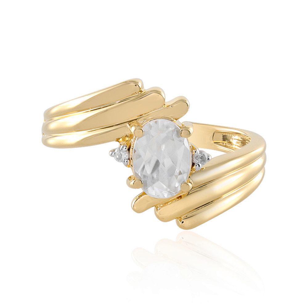 Cavill Solitärring Cavill 925 Sterling Silberring Goldplattiert mit 0,95 ct günstig online kaufen