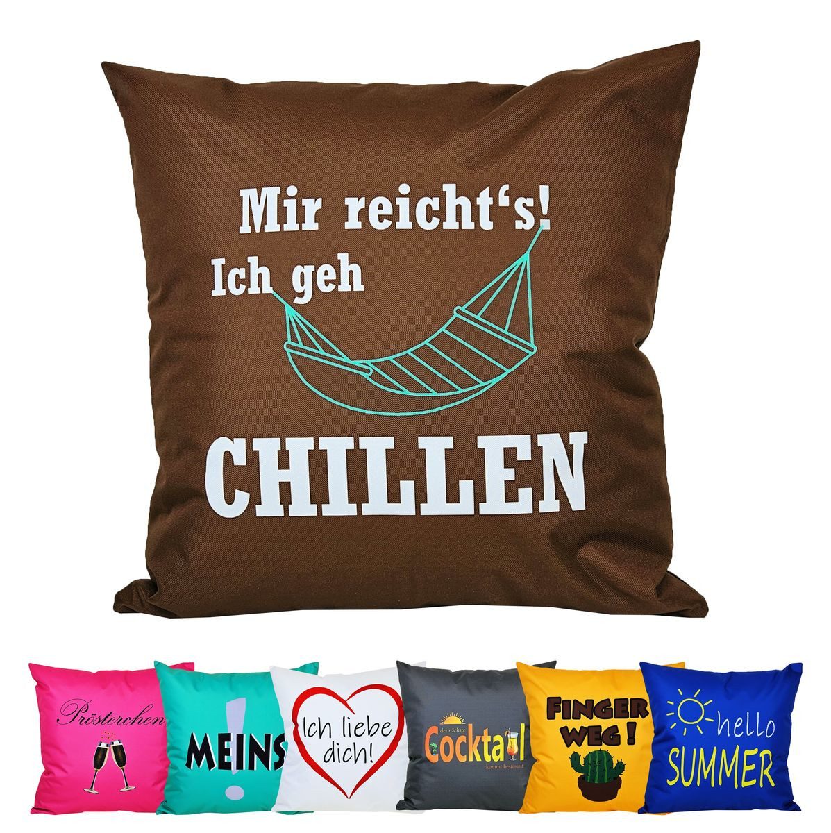 JACK Dekokissen 50x50cm Motiv Outdoor Lounge Kissen inkl. XXL Füllung