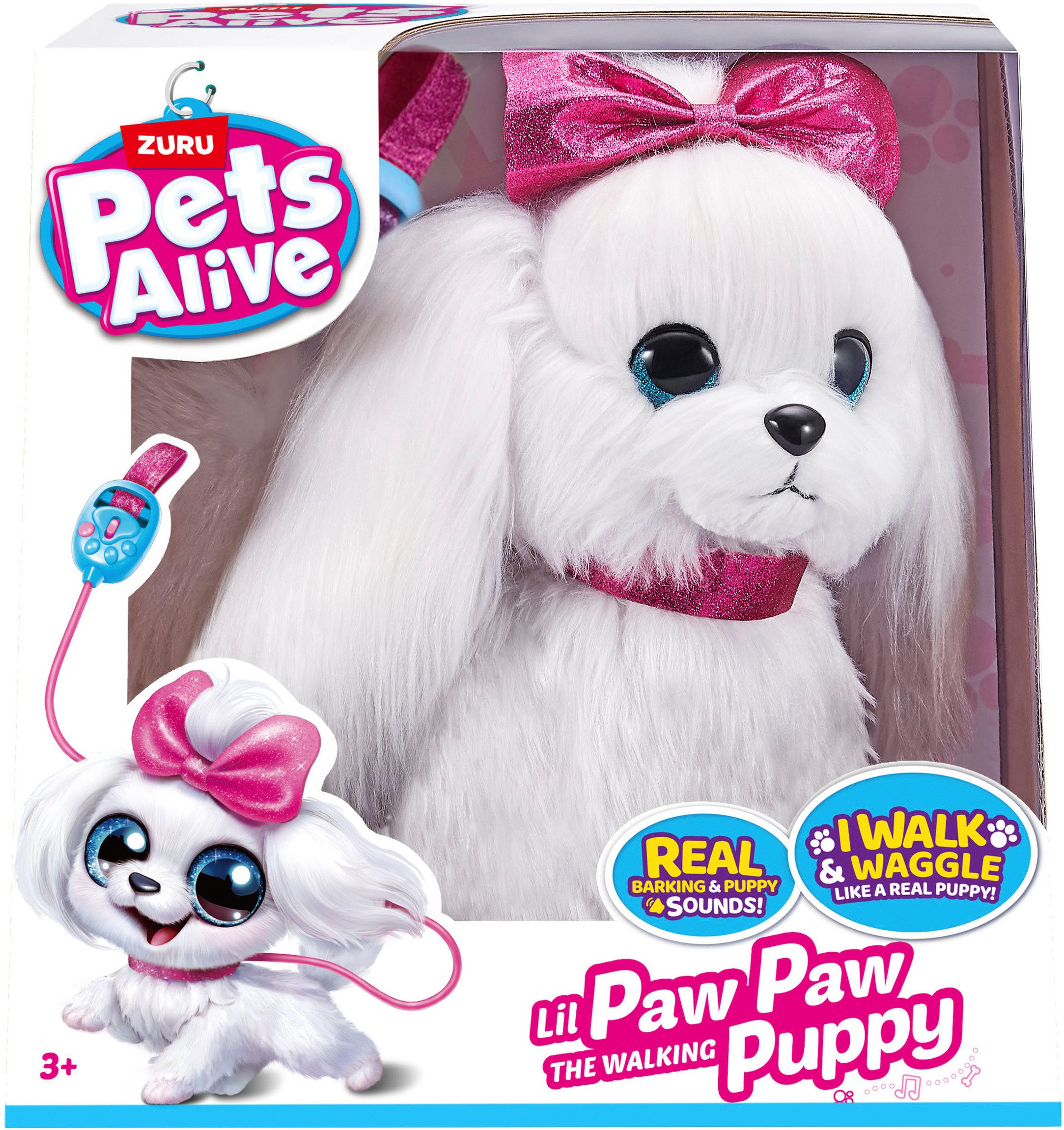 ZURU Plüschfigur Pets Alive, Laufender Welpe, Paw Paw, mit vielen Funktionen