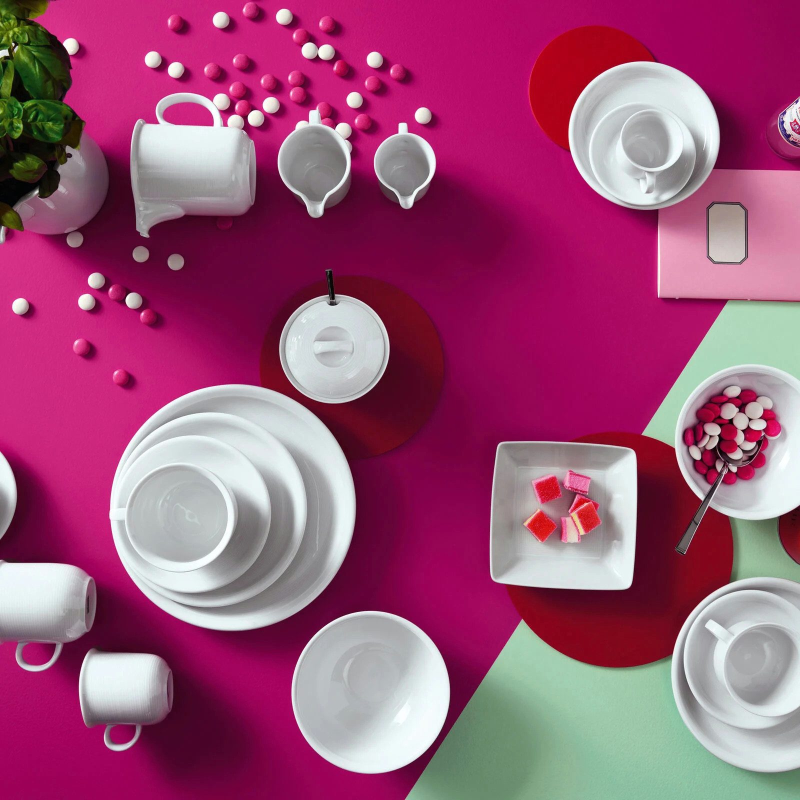 Thomas Porzellan Untertasse Trend weiss Kaffee-/Tee-Untertasse 14 cm, Untertasse