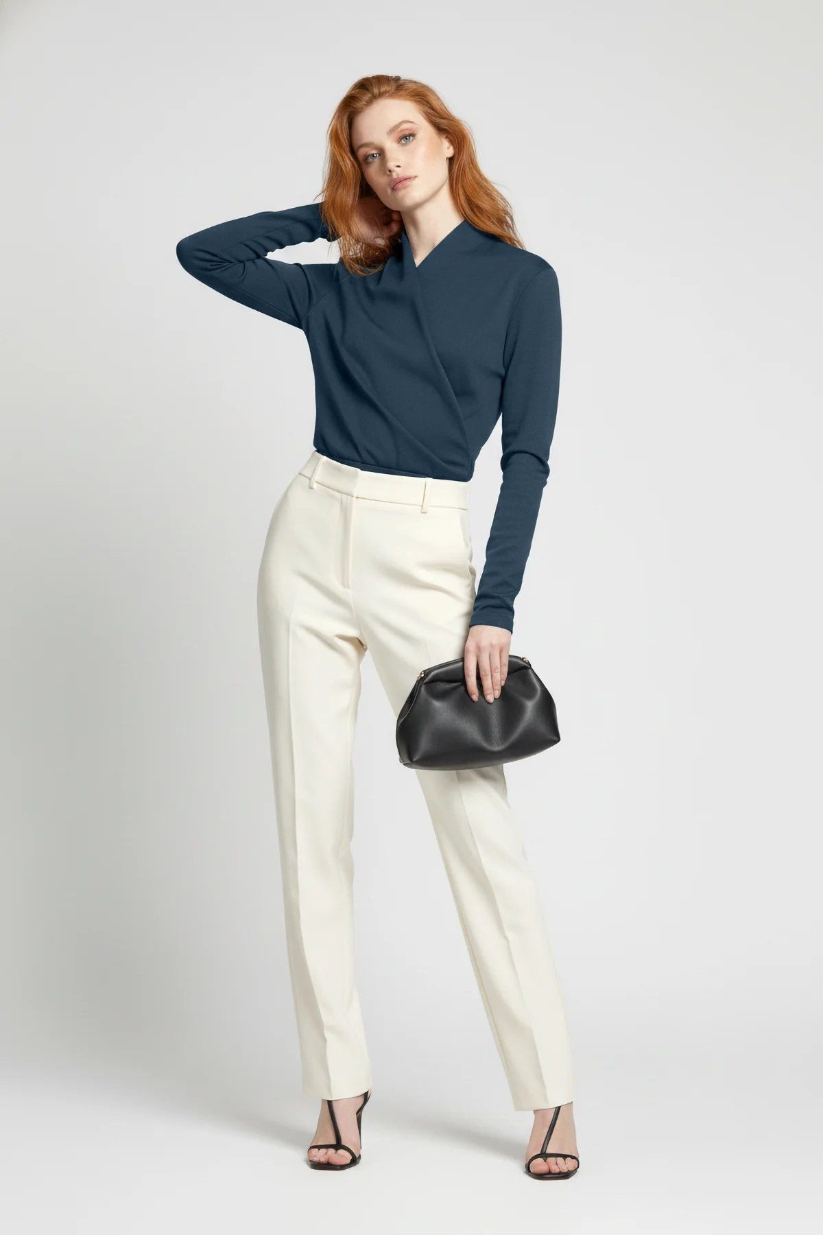 No Matter What Blusenbody Langarm Snap Bodysuit mit Kragen