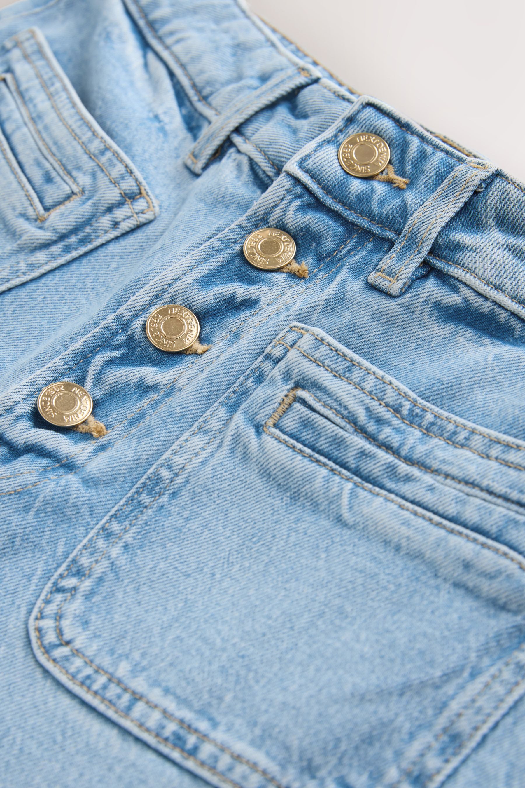 Next Weite Jeans Jeans mit weitem Bein und Tasche, Kurzgröße (1-tlg)