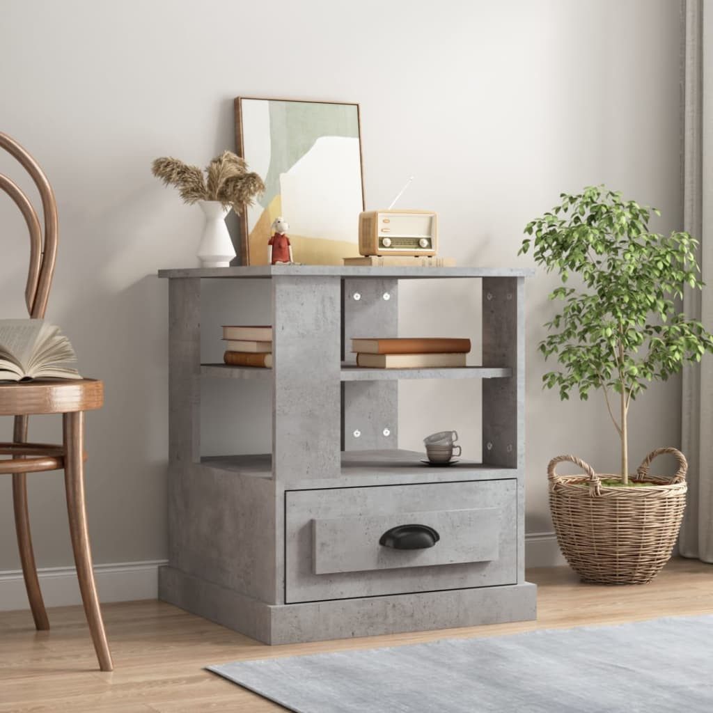 furnicato Beistelltisch Betongrau 50x50x60 cm Holzwerkstoff (1-St)