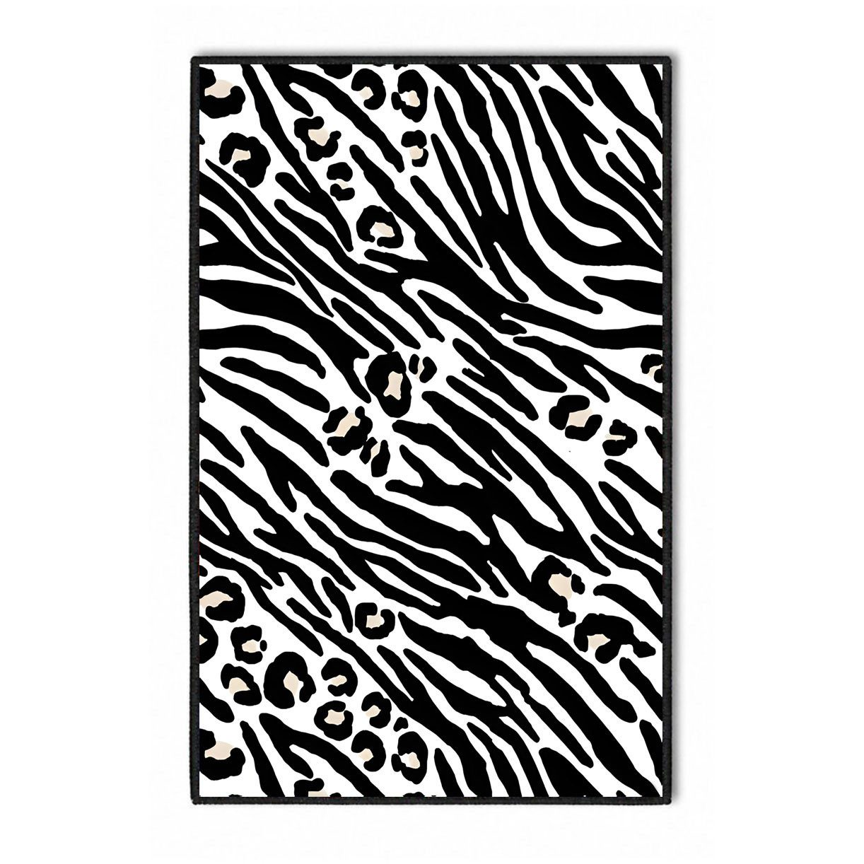 Jumpeak Teppich Teppiche, Leopardenmuster, Art-déco, waschbar, Festtagsgeschenke, Rechteck, Höhe: 5 mm, Rectangular, 5mm dick, faux cashmere, indoor rug, machine-washable rug