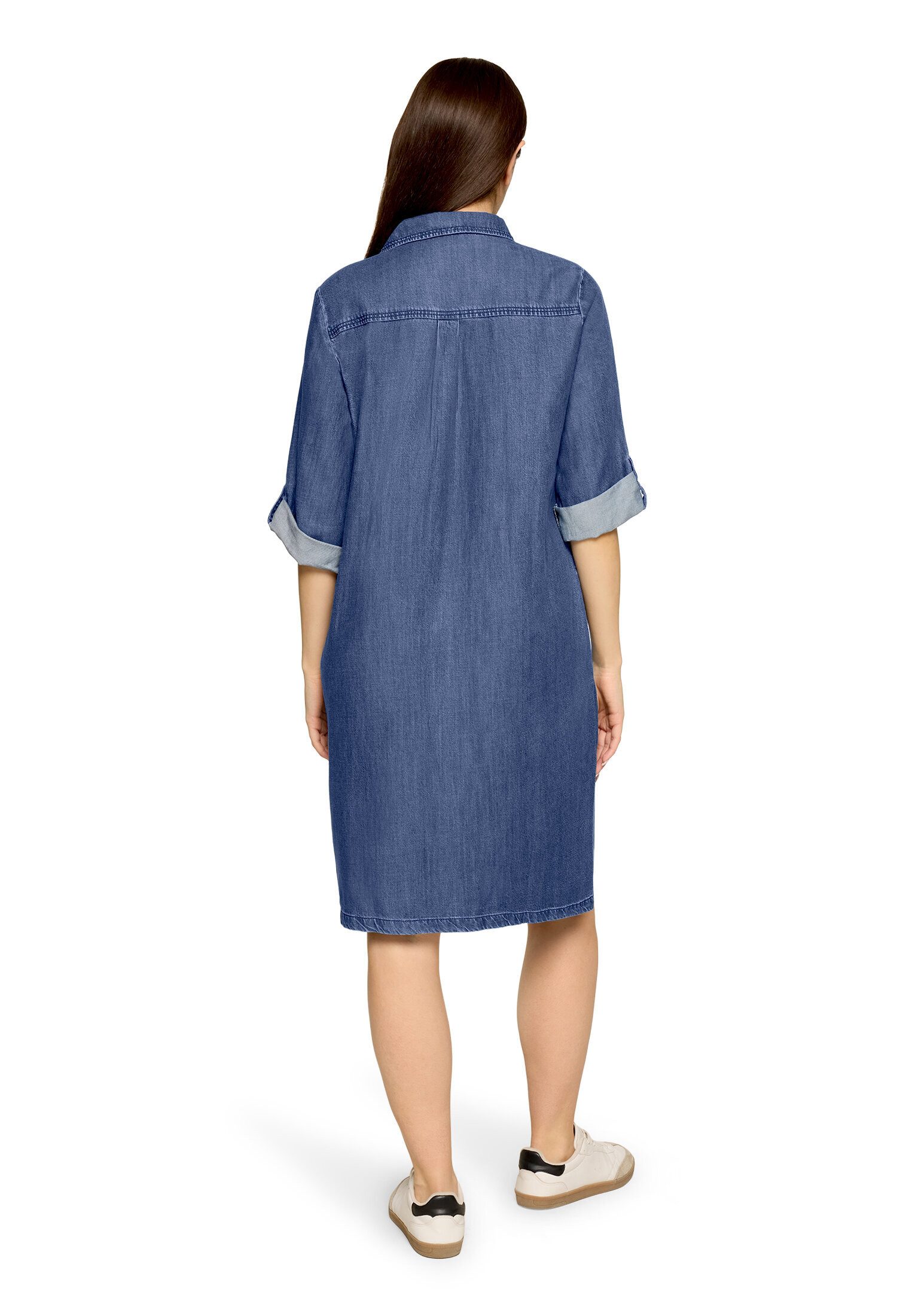Cartoon Jeanskleid Damen mit Kragen