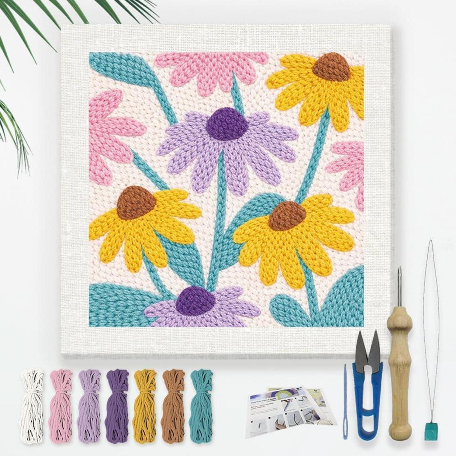 LuxusKollektion Kreativset Nähset Gartenblumen 24x24cm